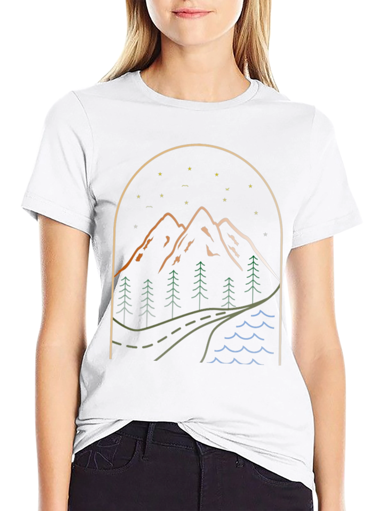 Mountainscape Graphic Tee - Nature Adventure Shirt