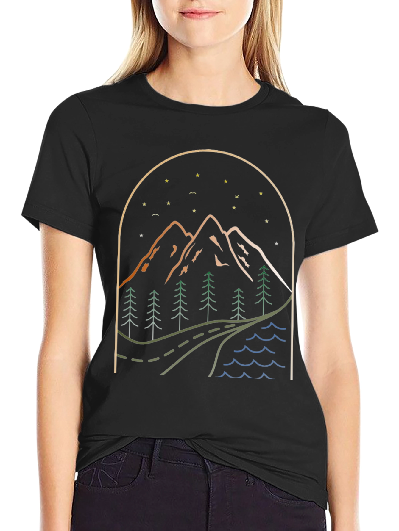 Mountainscape Graphic Tee - Nature Adventure Shirt