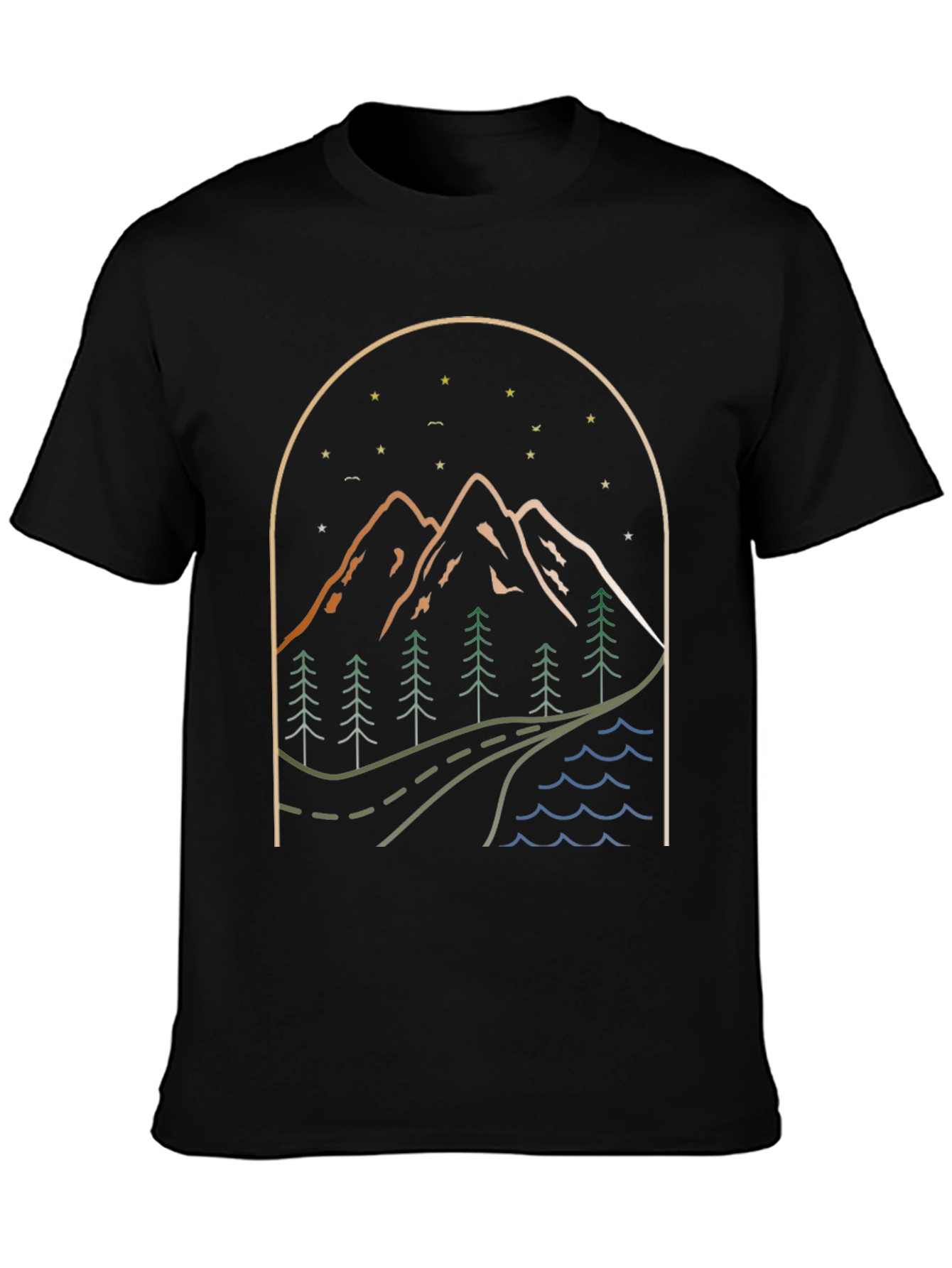 Mountainscape Graphic Tee - Nature Adventure Shirt