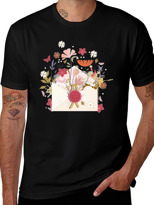 Floral Envelope Graphic Tee