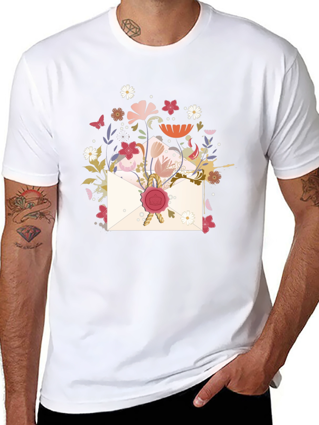 Floral Envelope Graphic Tee