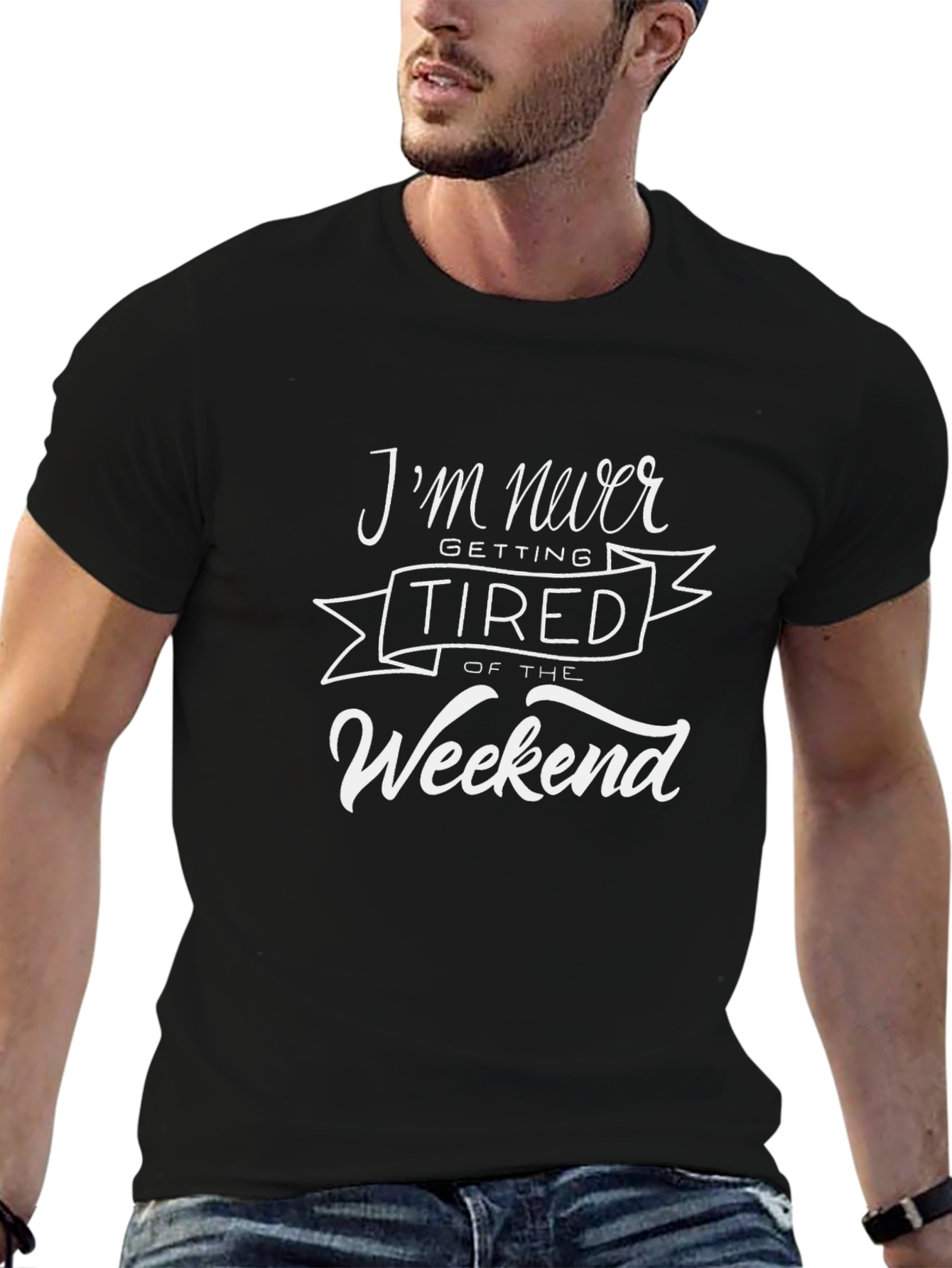 Weekend Vibes Graphic Tee - Never Tired