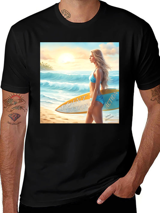 Point Break Surfer Girl T-Shirt - Beach Vibes