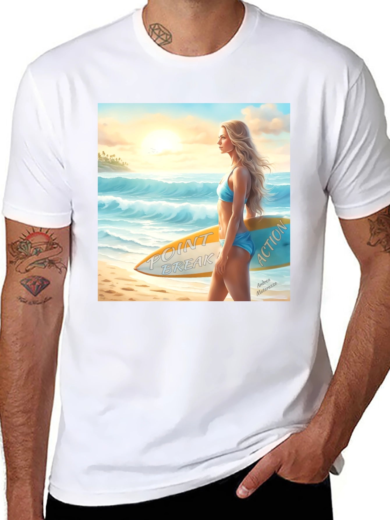 Point Break Surfer Girl T-Shirt - Beach Vibes