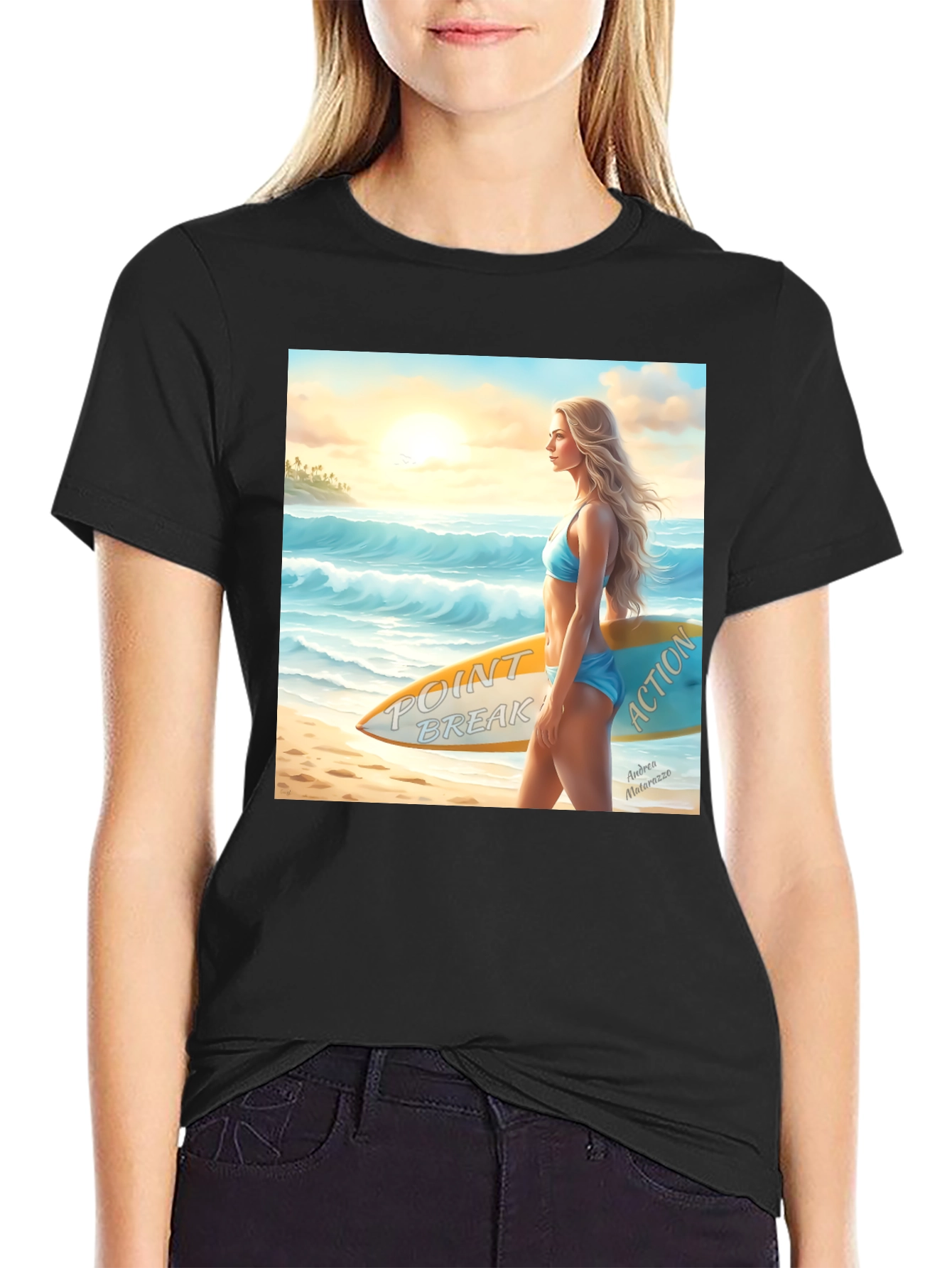 Point Break Surfer Girl T-Shirt - Beach Vibes