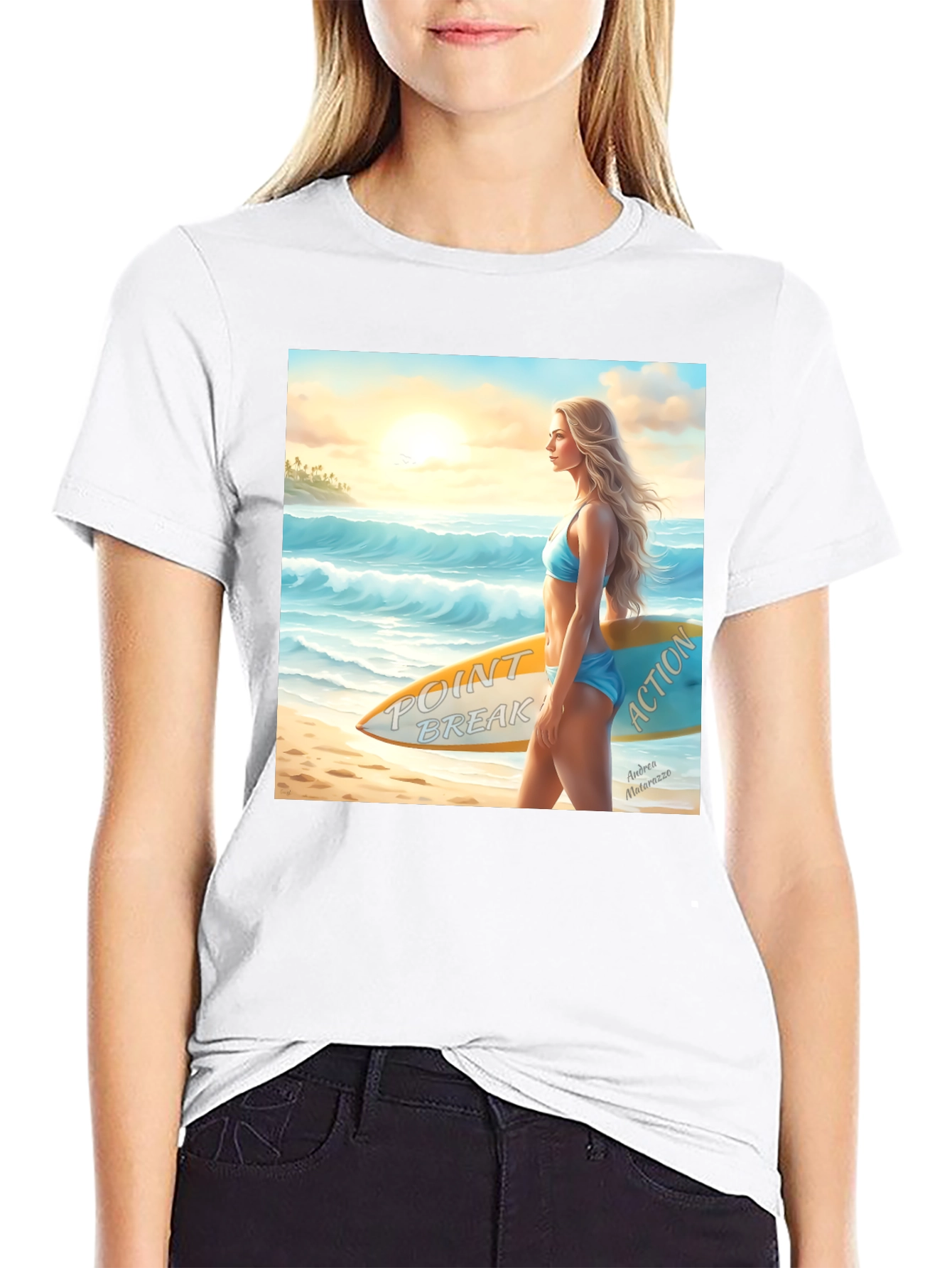 Point Break Surfer Girl T-Shirt - Beach Vibes