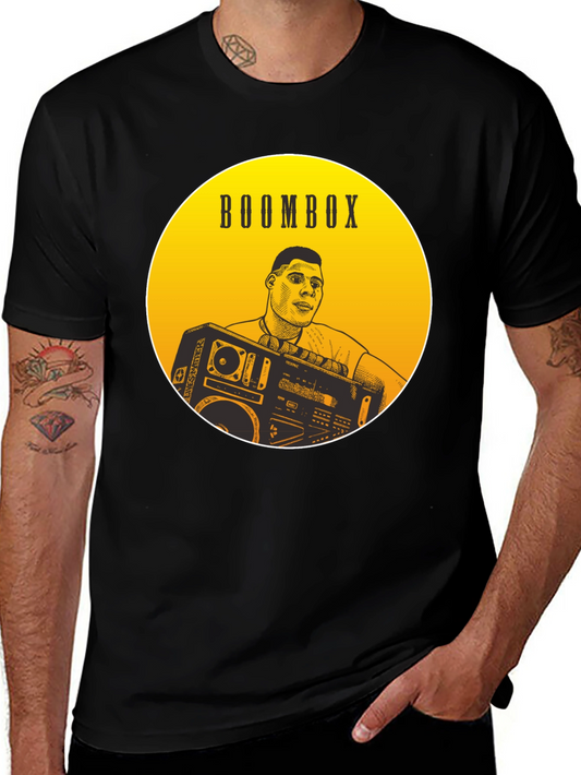 Boombox Graphic Tee - Retro Style