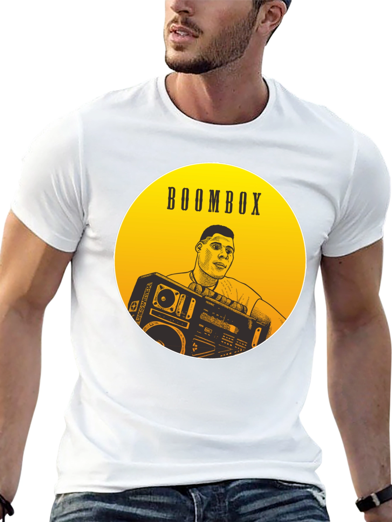 Boombox Graphic Tee - Retro Style