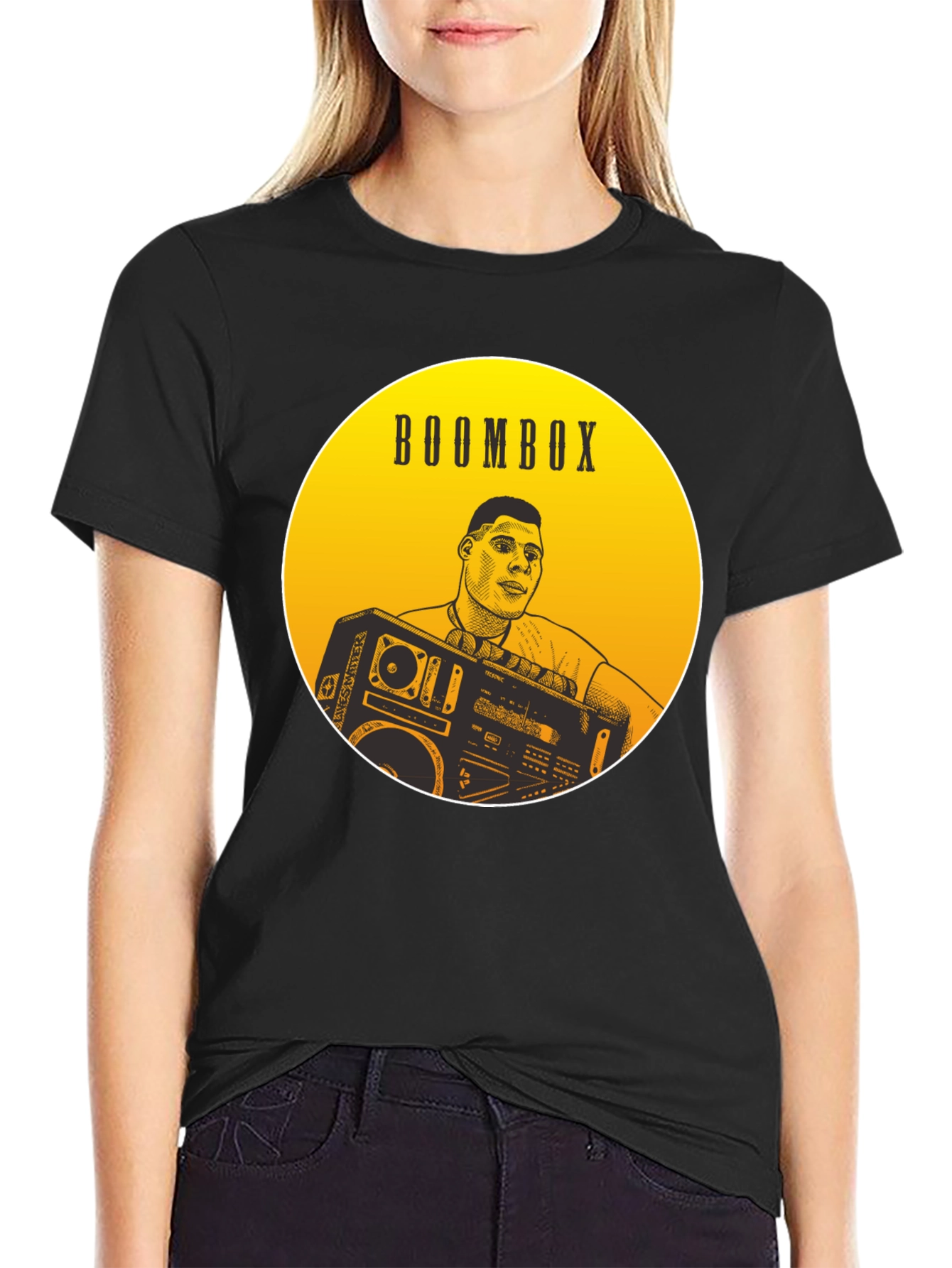 Boombox Graphic Tee - Retro Style