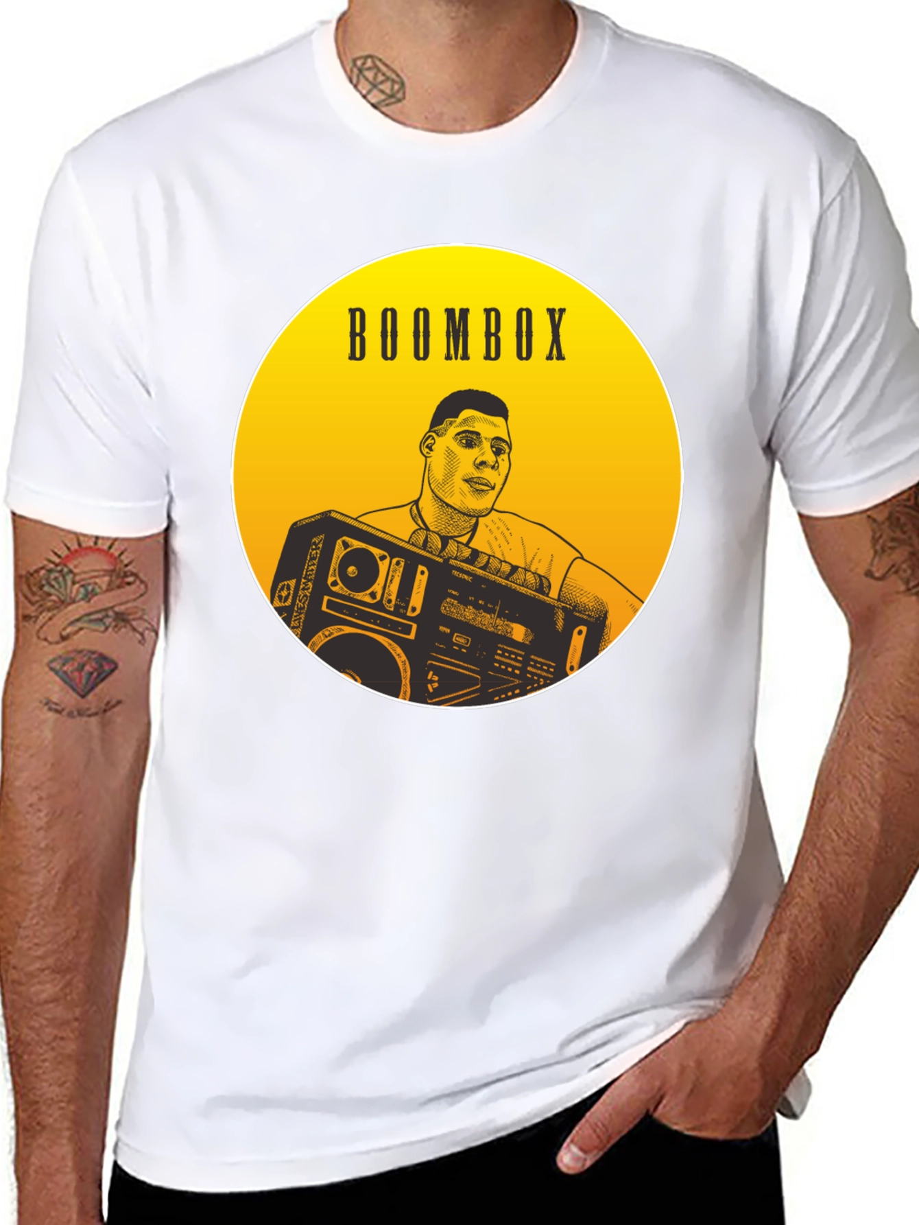Boombox Graphic Tee - Retro Style