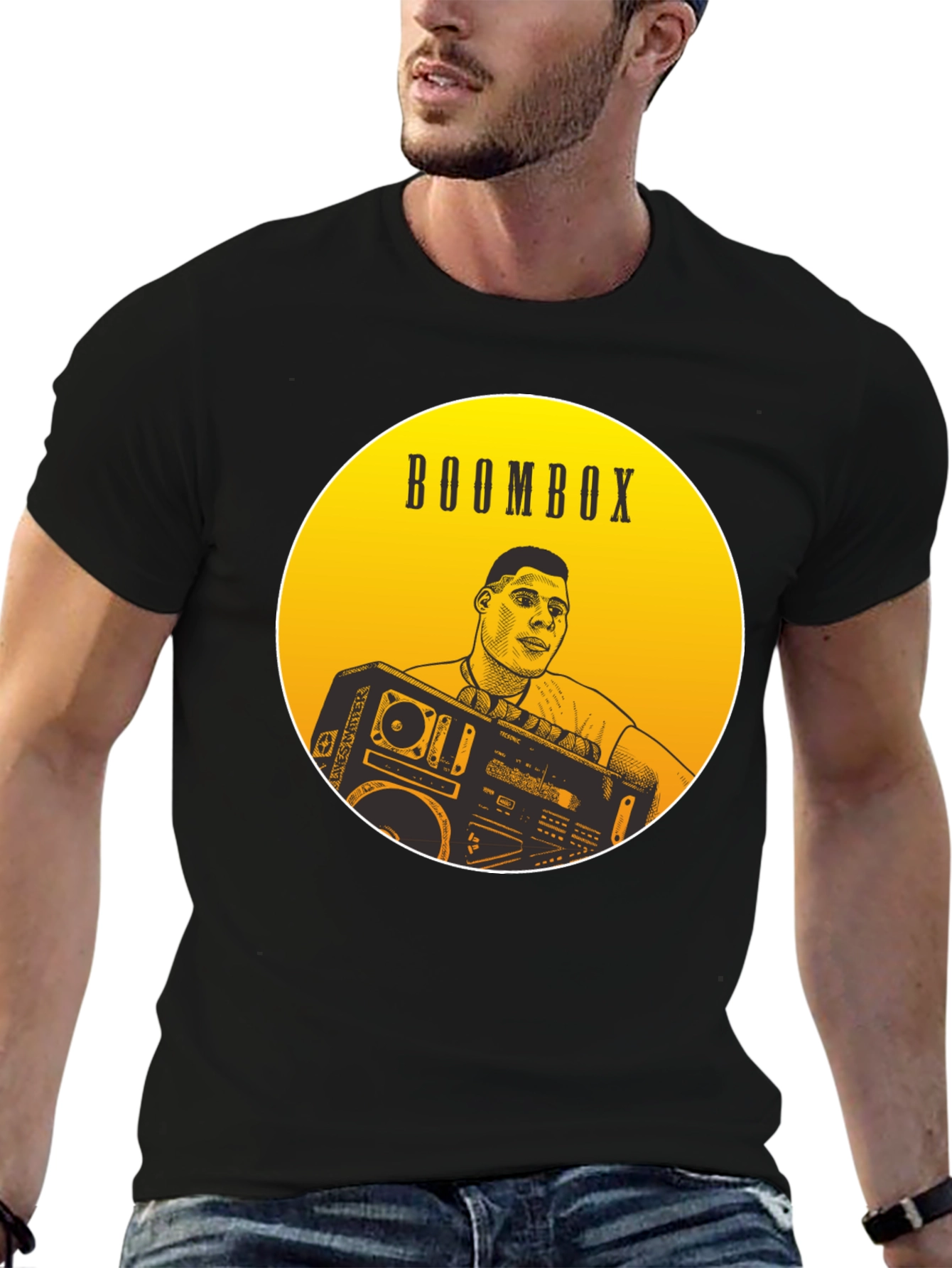 Boombox Graphic Tee - Retro Style