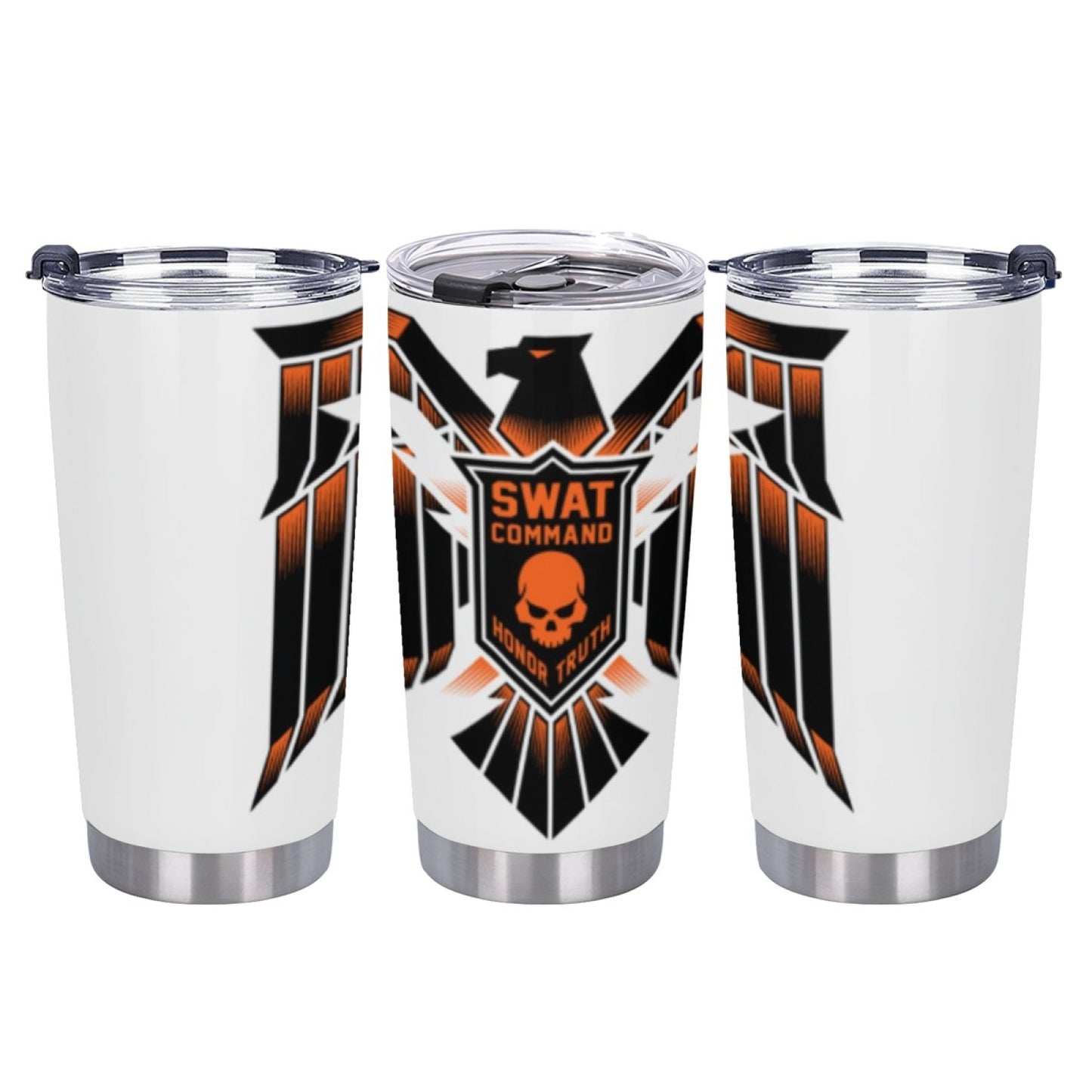Leak-Proof Insulated Beverage Tumbler - Stainless Steel Graphic Print Cup