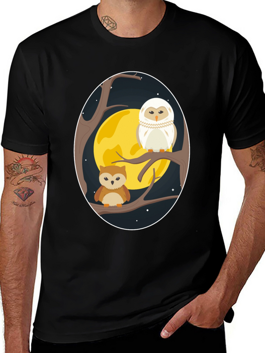 Owl Moon T-Shirt - Night Bird Graphic Tee
