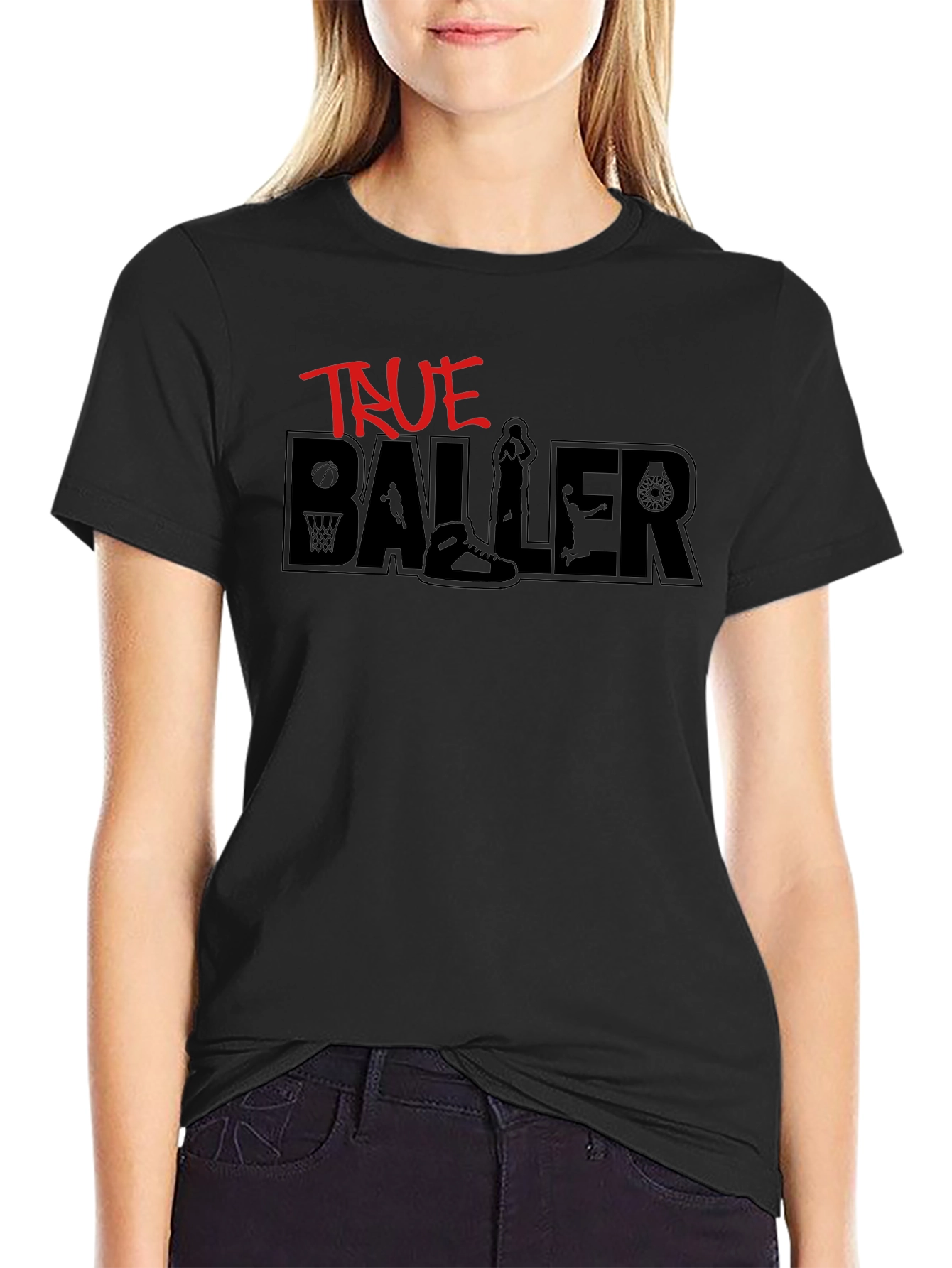 True Baller Graphic Tee - Black T-Shirt