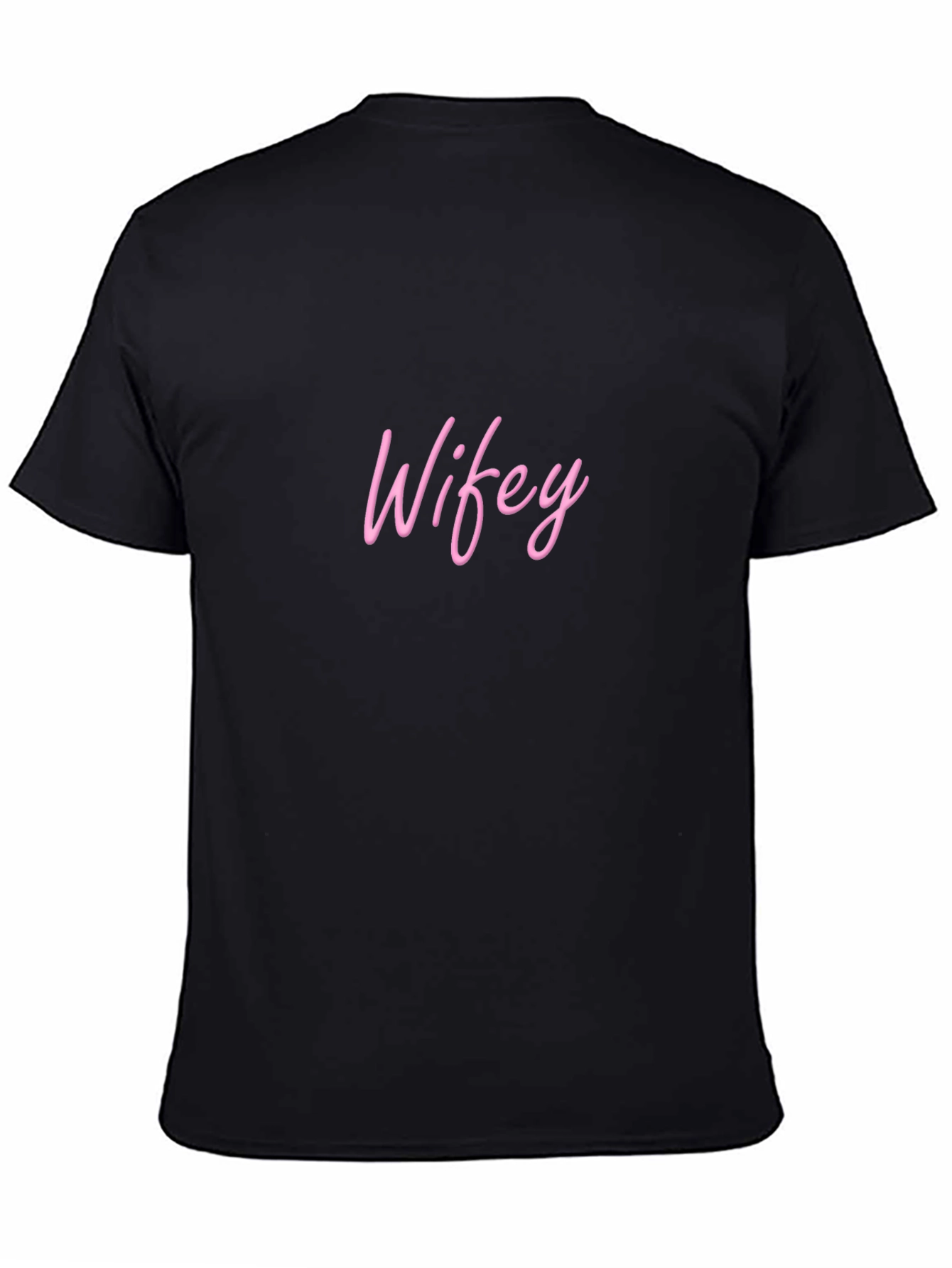 Wifey Graphic Tee - Black Cotton Blend