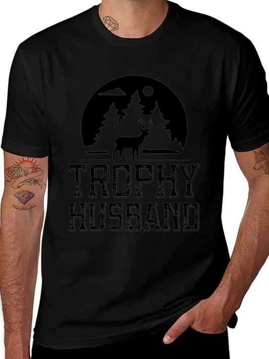 Trophy Husband Deer Hunting T-Shirt - Novelty Graphic Tee