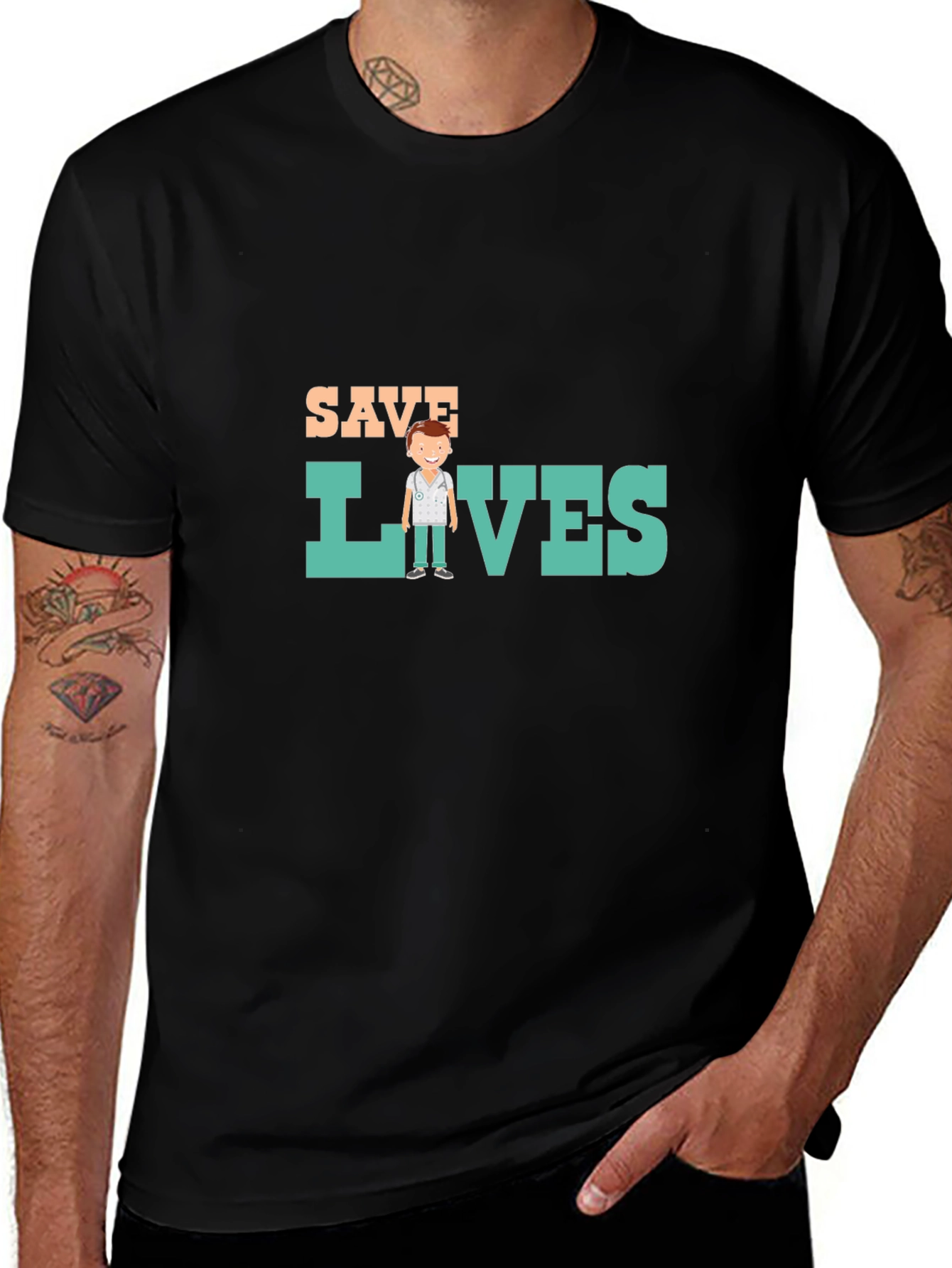 Save Lives Black T-Shirt