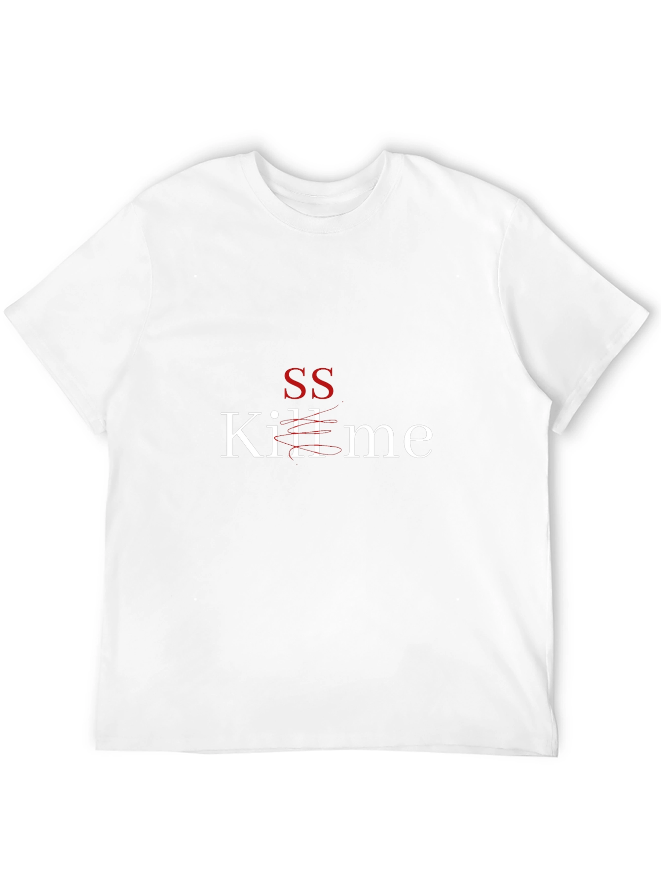 Edgy SS Kill Me Graphic Print Black T-Shirt