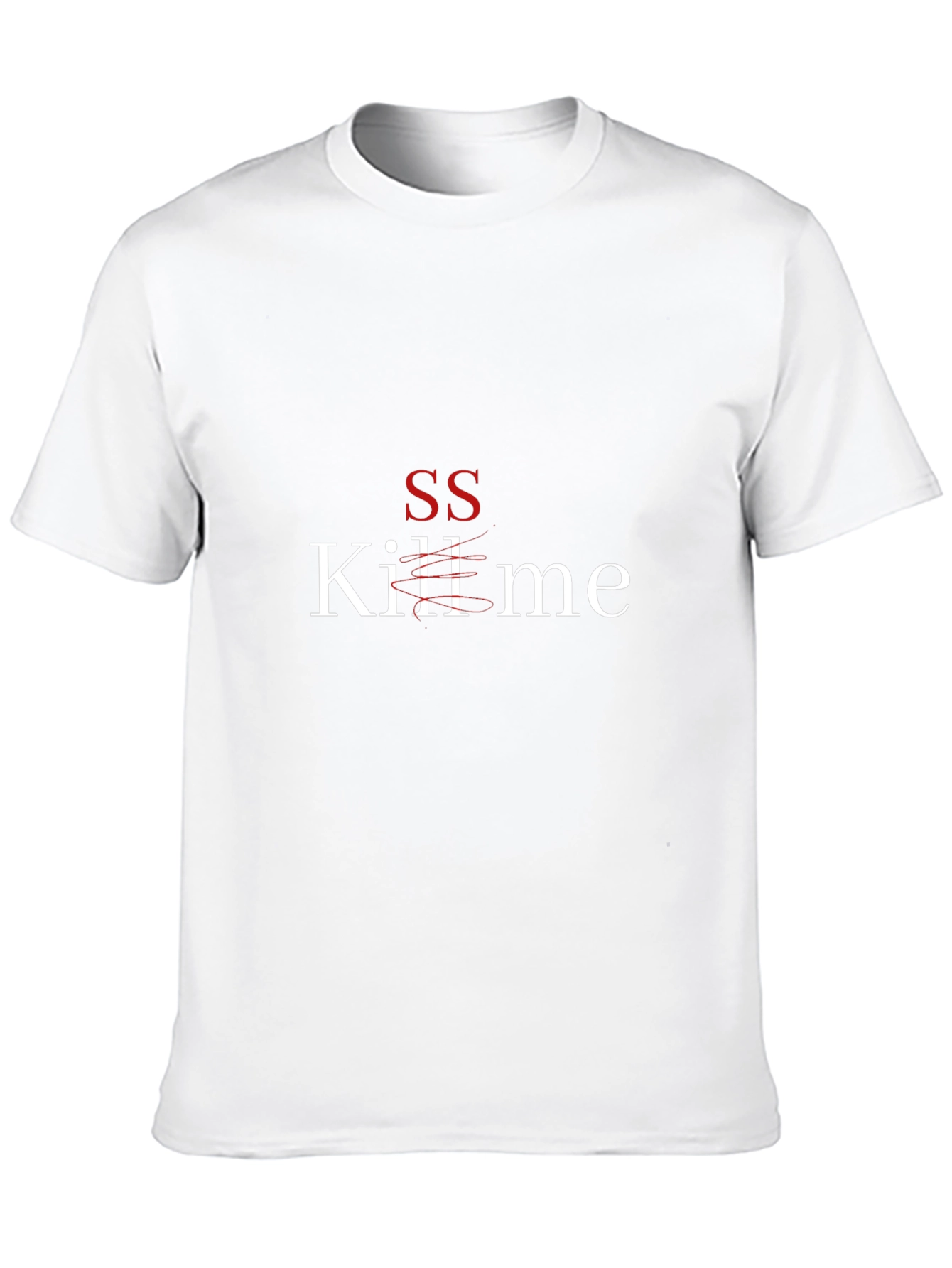 Edgy SS Kill Me Graphic Print Black T-Shirt