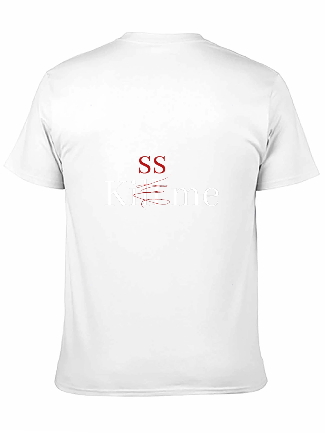 Edgy SS Kill Me Graphic Print Black T-Shirt