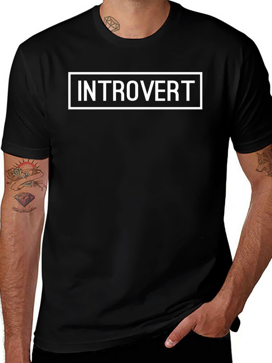 Introvert Graphic Tee - Comfortable Black T-Shirt