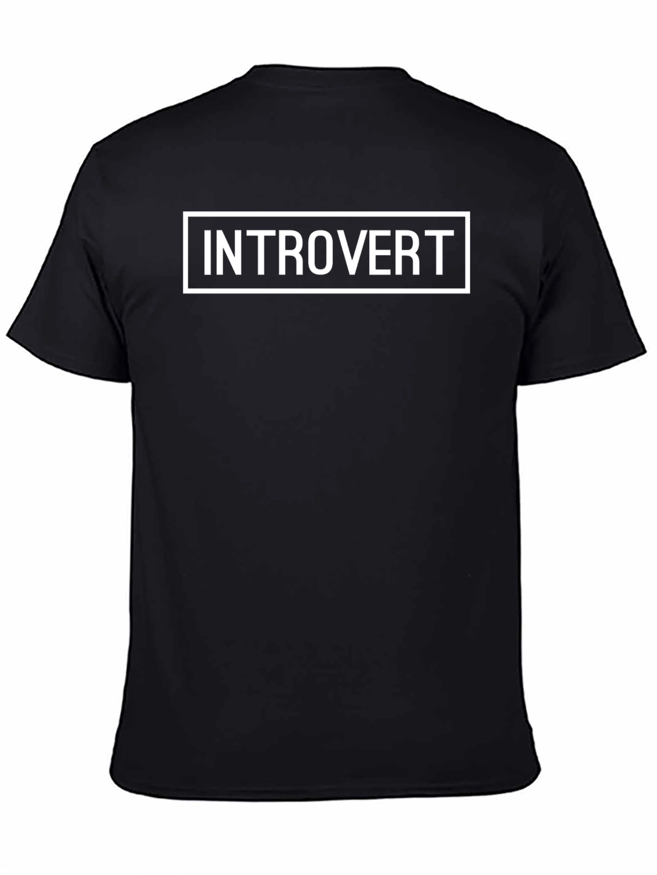 Introvert Graphic Tee - Comfortable Black T-Shirt