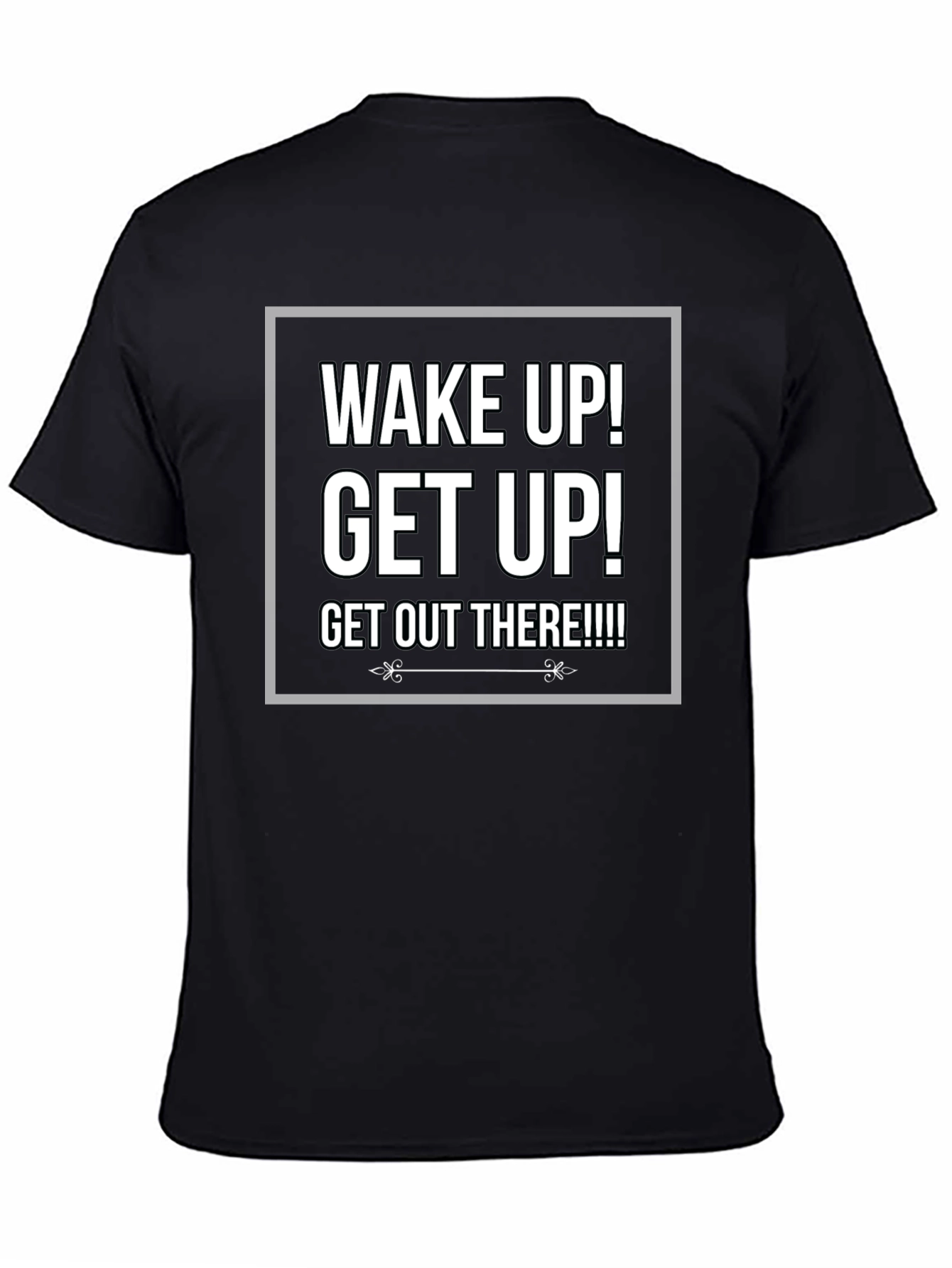 Wake Up! Graphic Print Crew Neck T-Shirt