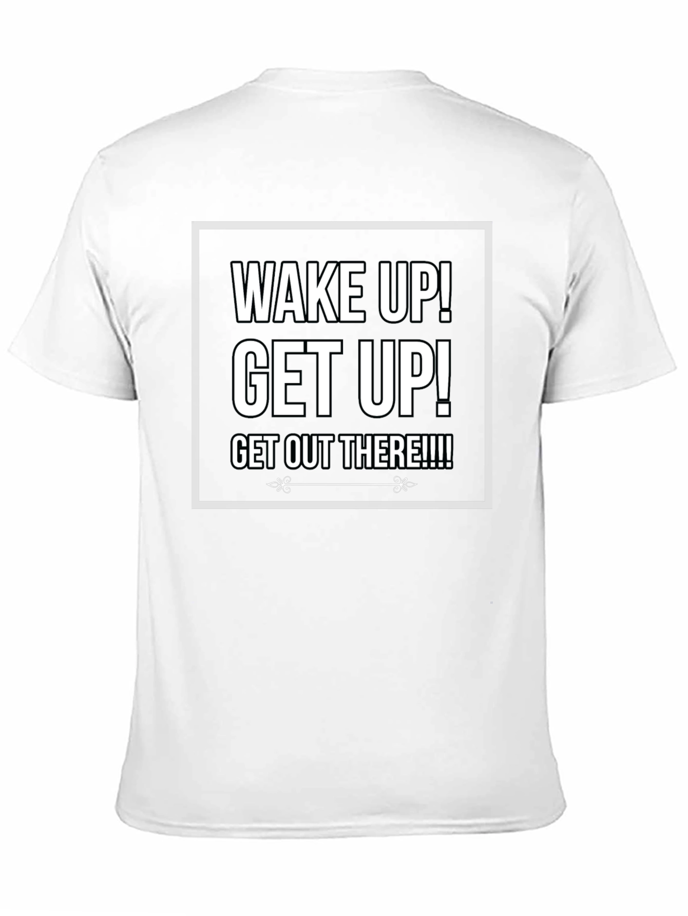 Wake Up! Graphic Print Crew Neck T-Shirt