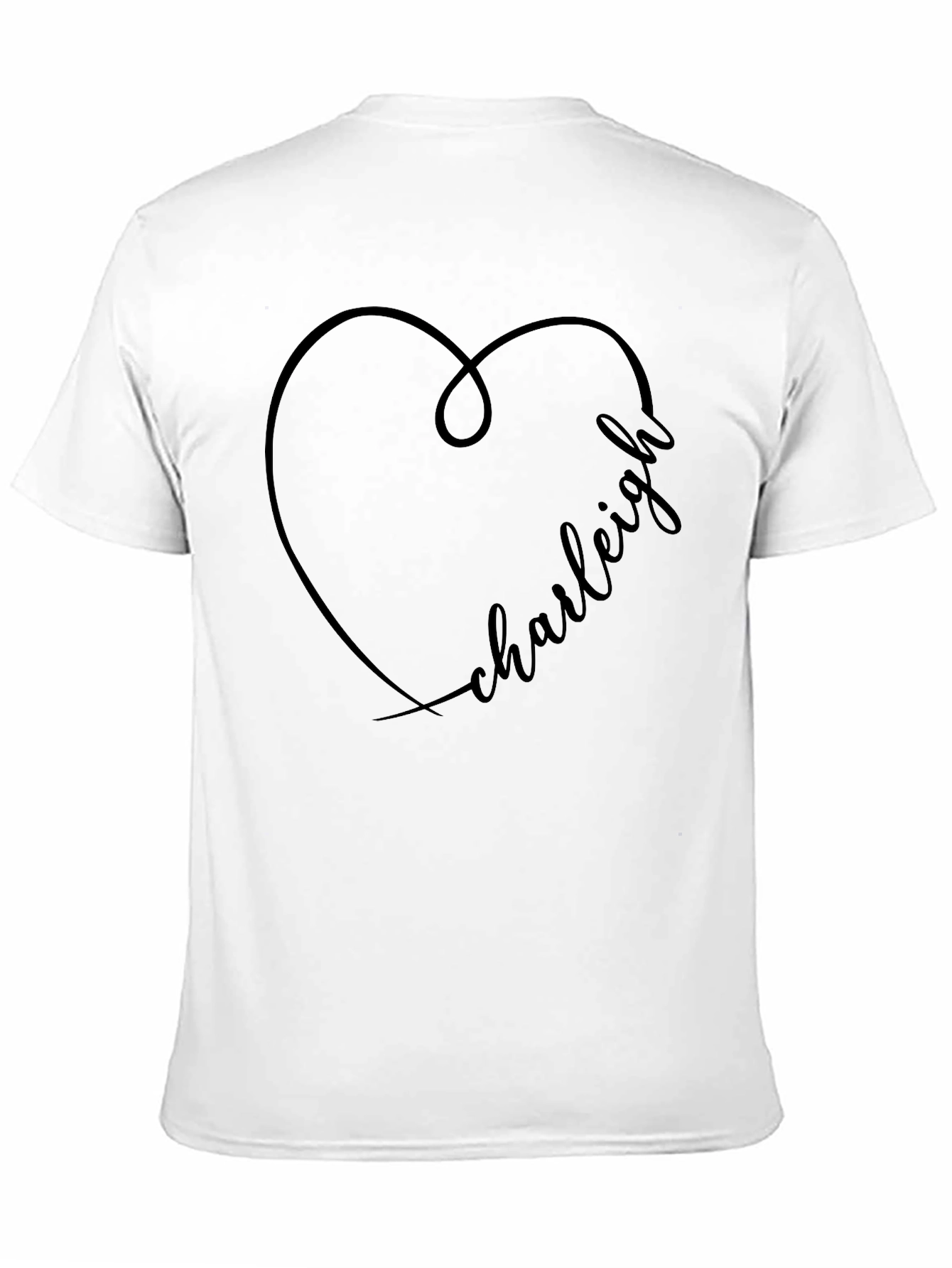 Charleigh Heart Graphic Tee - Stylish Black T-Shirt