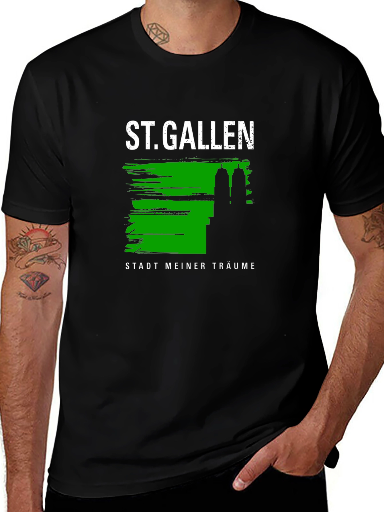 St. Gallen City of Dreams Black T-Shirt
