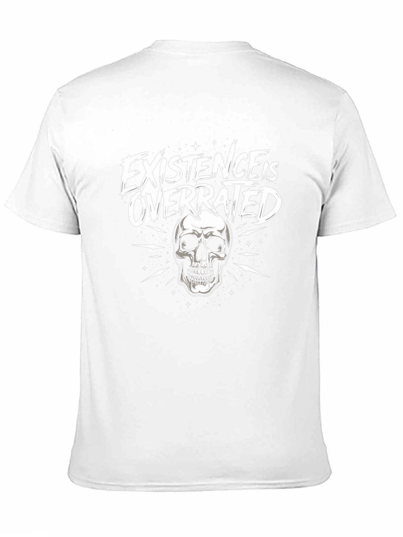 Existence is Overrated Skull Graphic T-Shirt