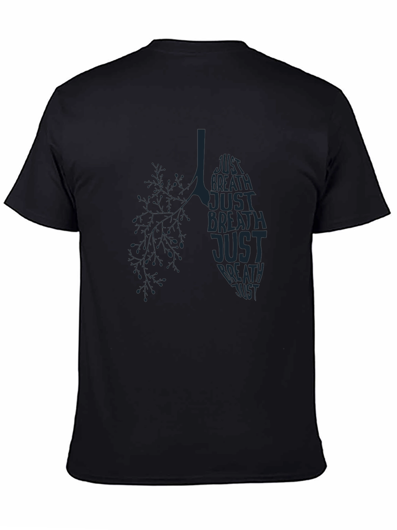 Just Breathe Lung Graphic T-Shirt - Mens