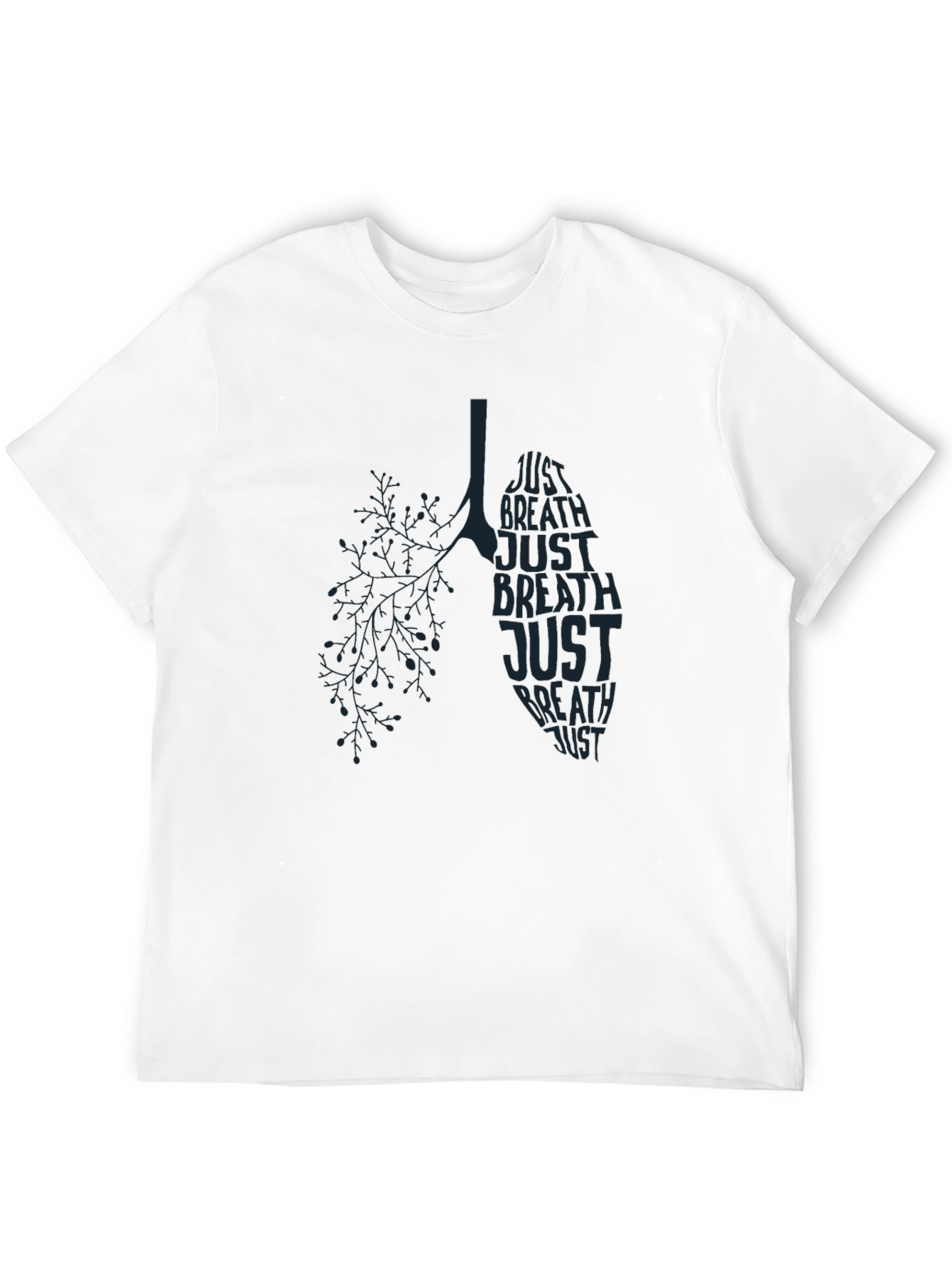 Just Breathe Lung Graphic T-Shirt - Mens