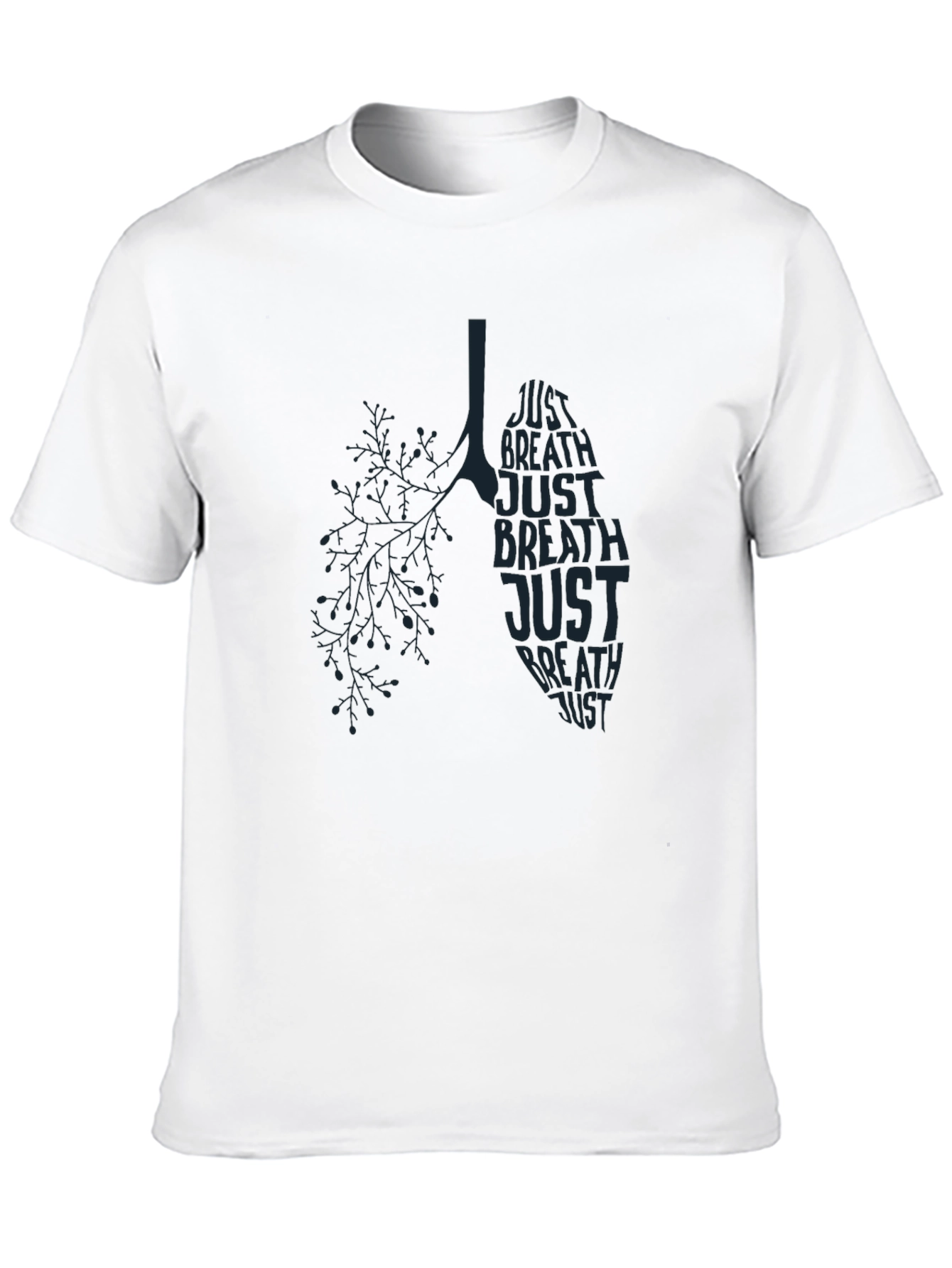 Just Breathe Lung Graphic T-Shirt - Mens