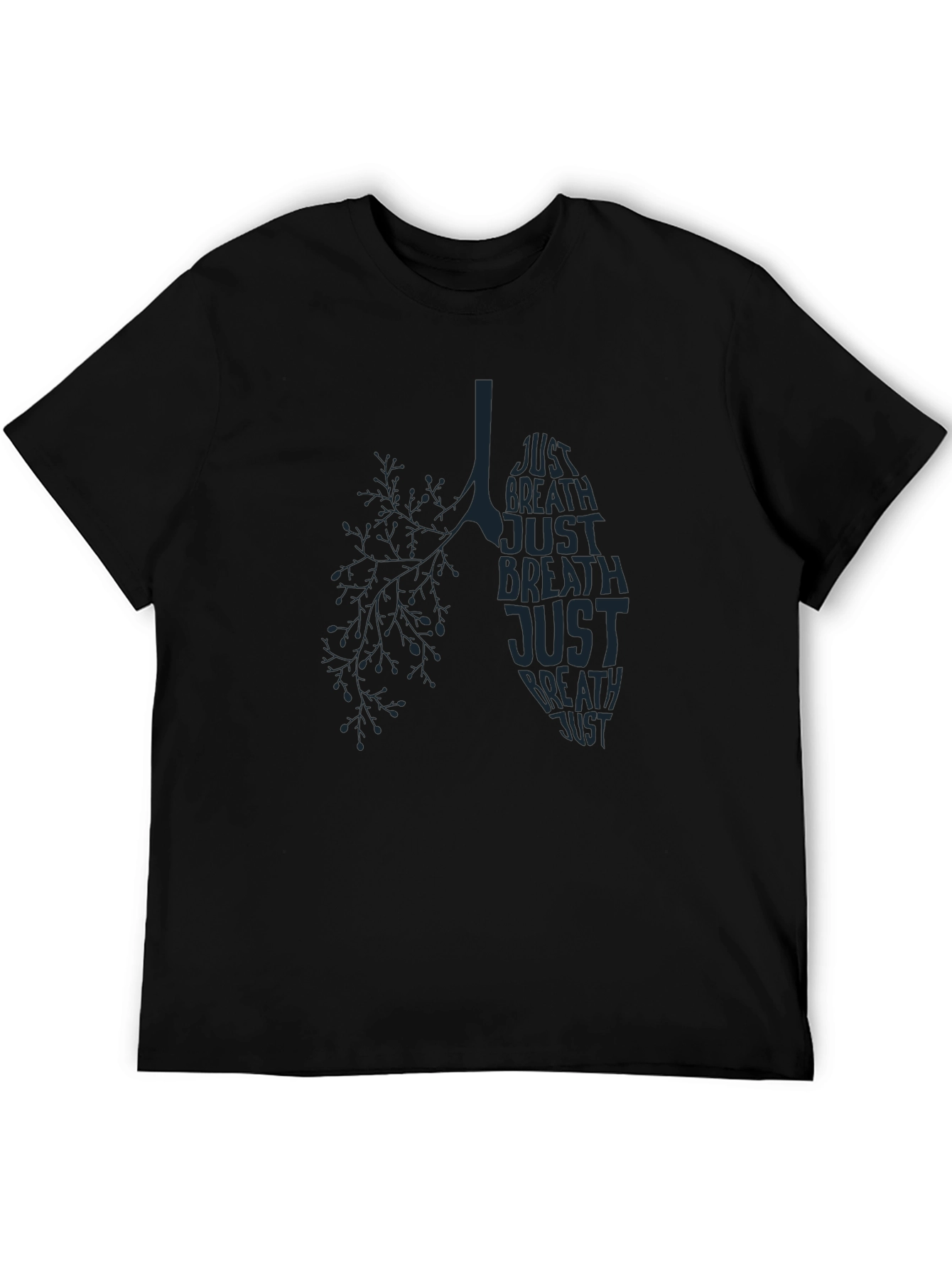Just Breathe Lung Graphic T-Shirt - Mens