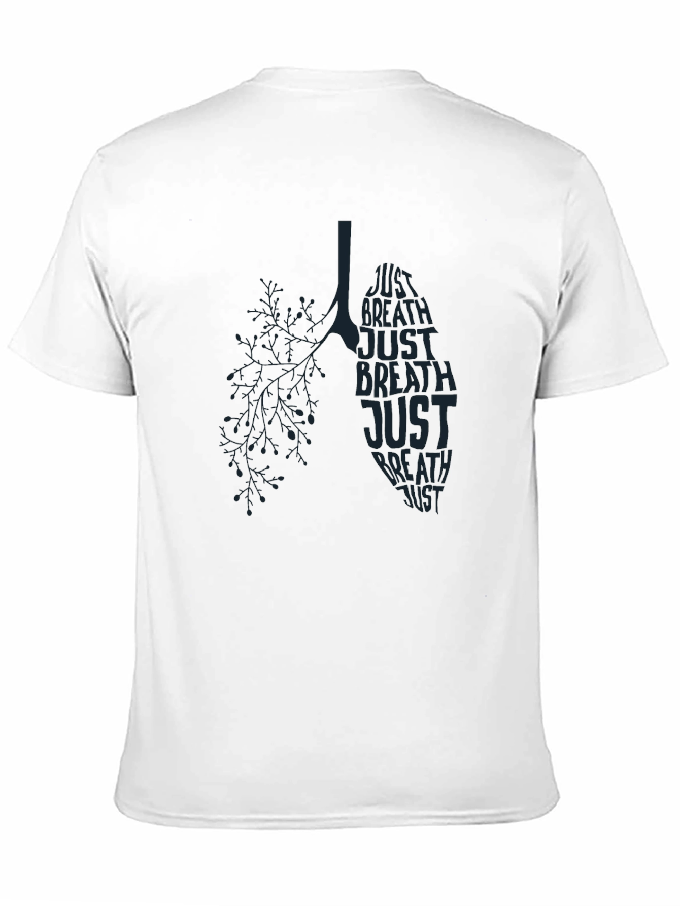 Just Breathe Lung Graphic T-Shirt - Mens
