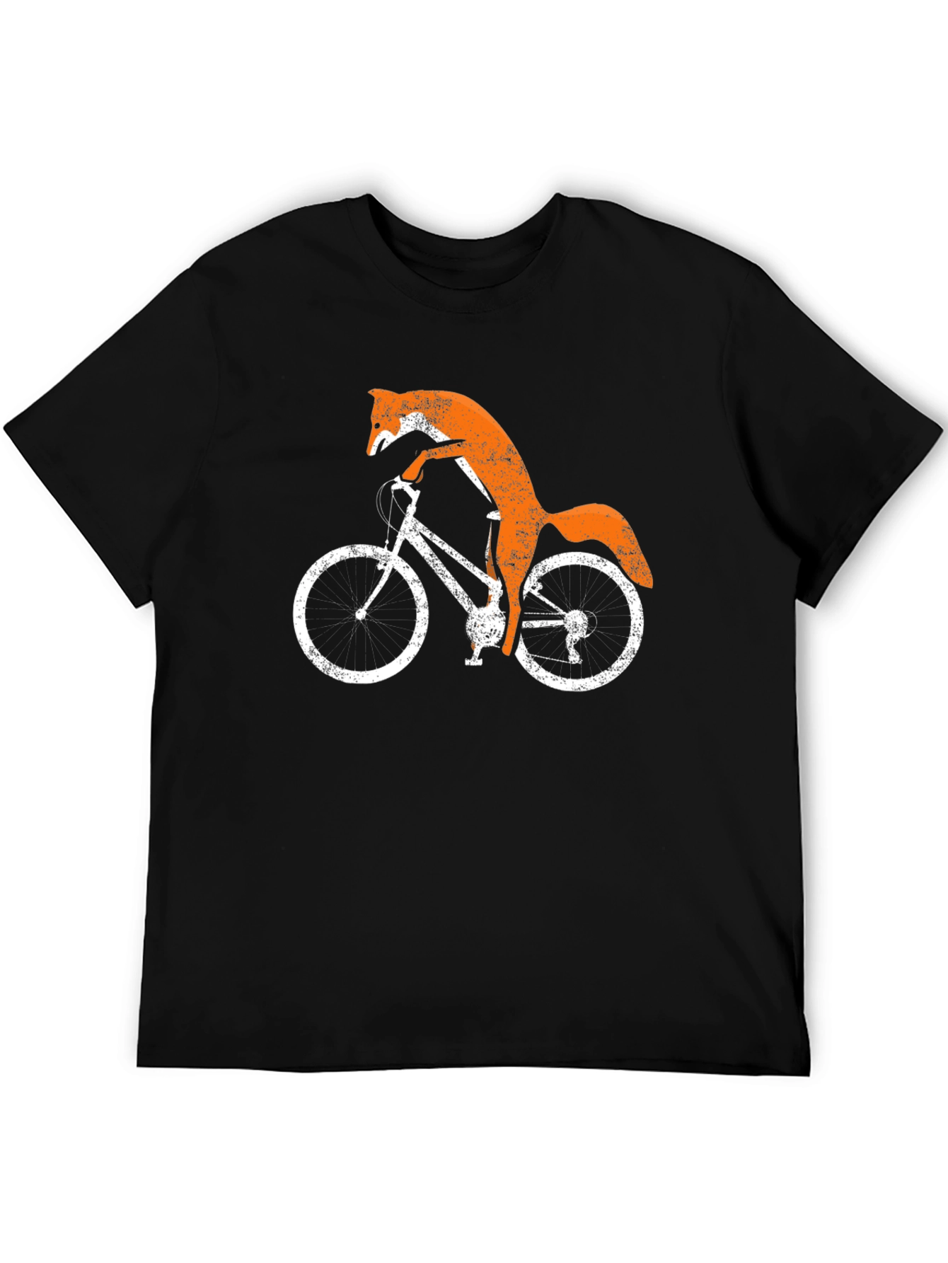 Fox on Bike Graphic Tee - Black