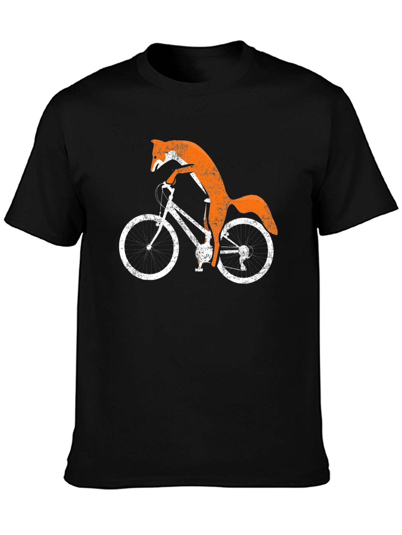 Fox on Bike Graphic Tee - Black