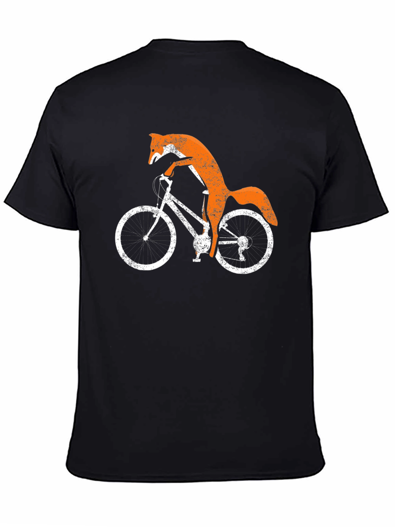 Fox on Bike Graphic Tee - Black