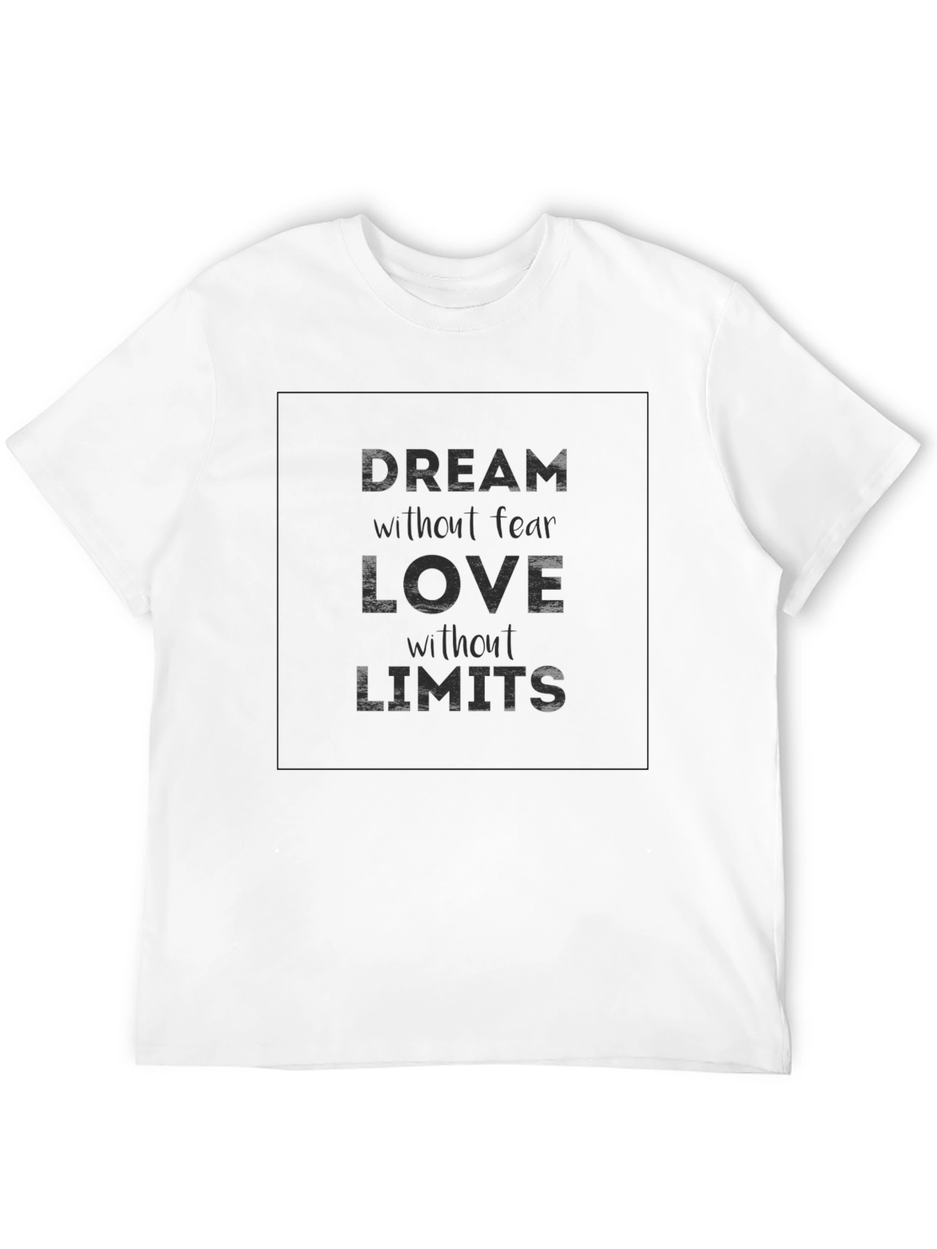 Dream Love Limits Graphic Tee - Black Cotton T-Shirt