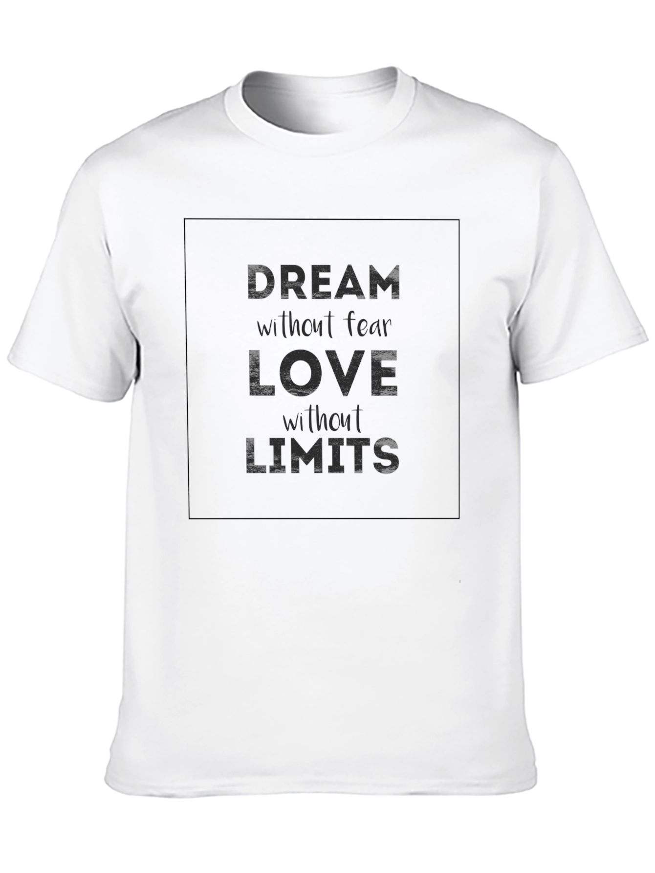 Dream Love Limits Graphic Tee - Black Cotton T-Shirt