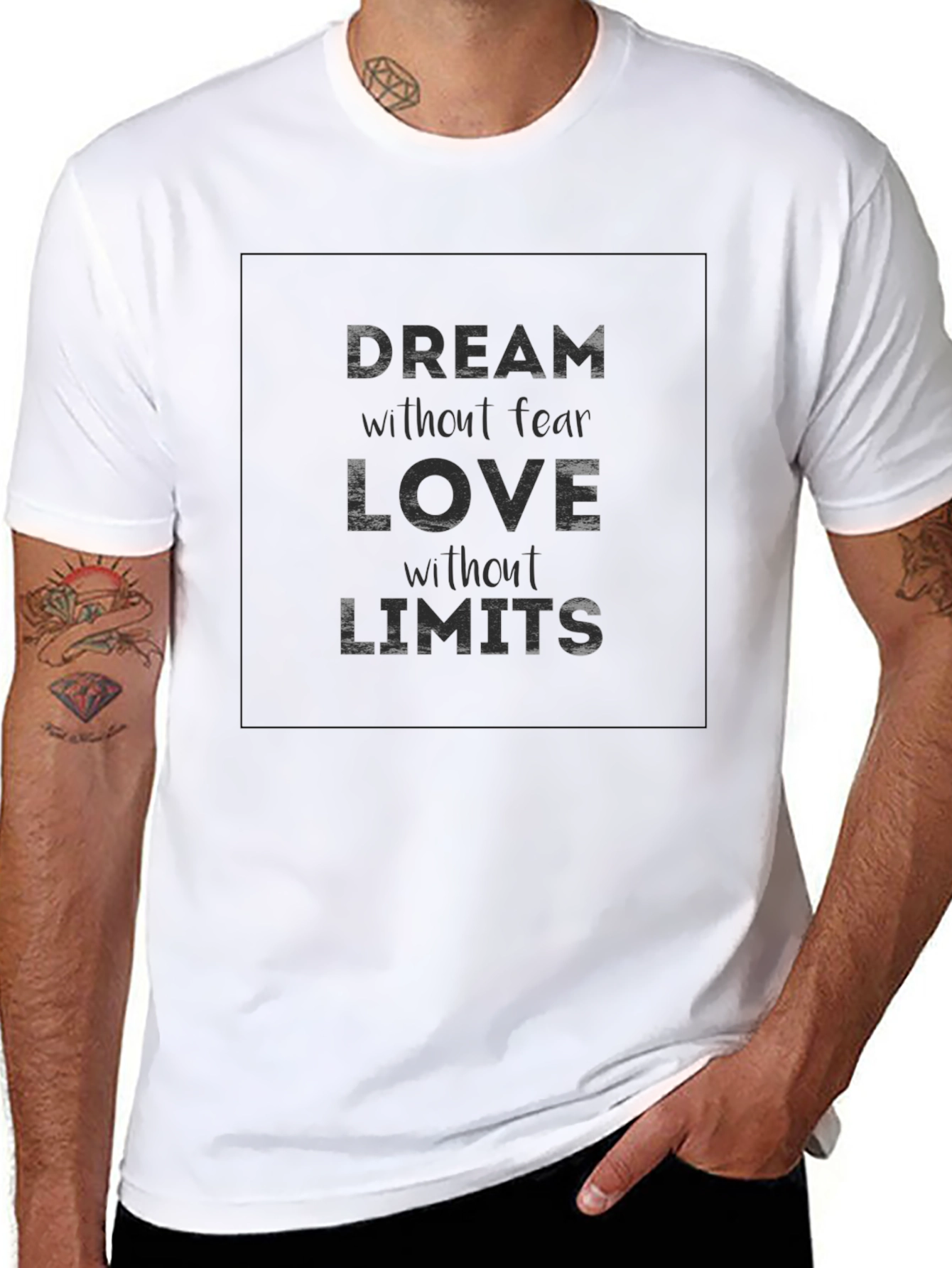 Dream Love Limits Graphic Tee - Black Cotton T-Shirt