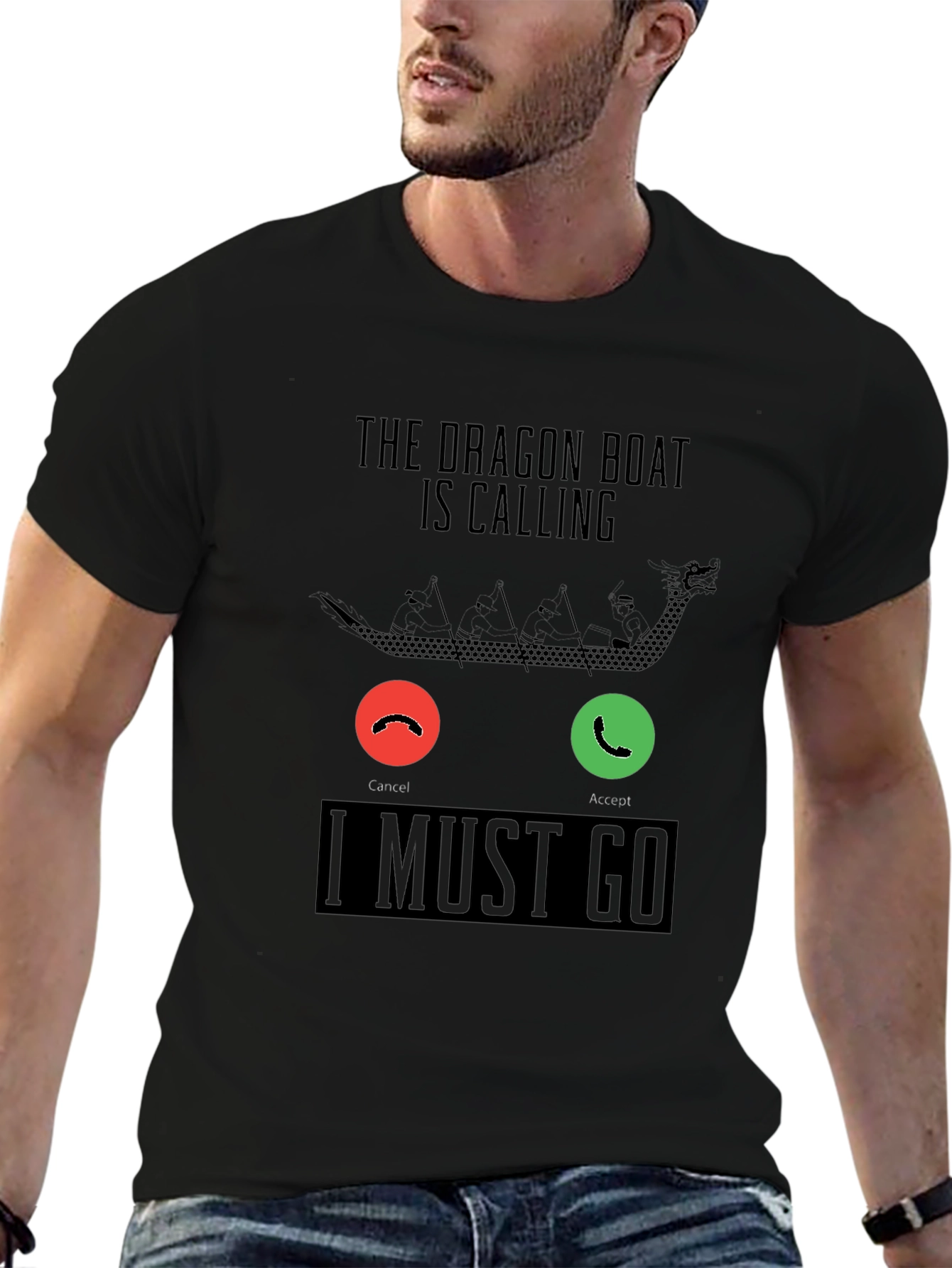 Dragon Boat Calling T-Shirt - Must Go Paddling Tee