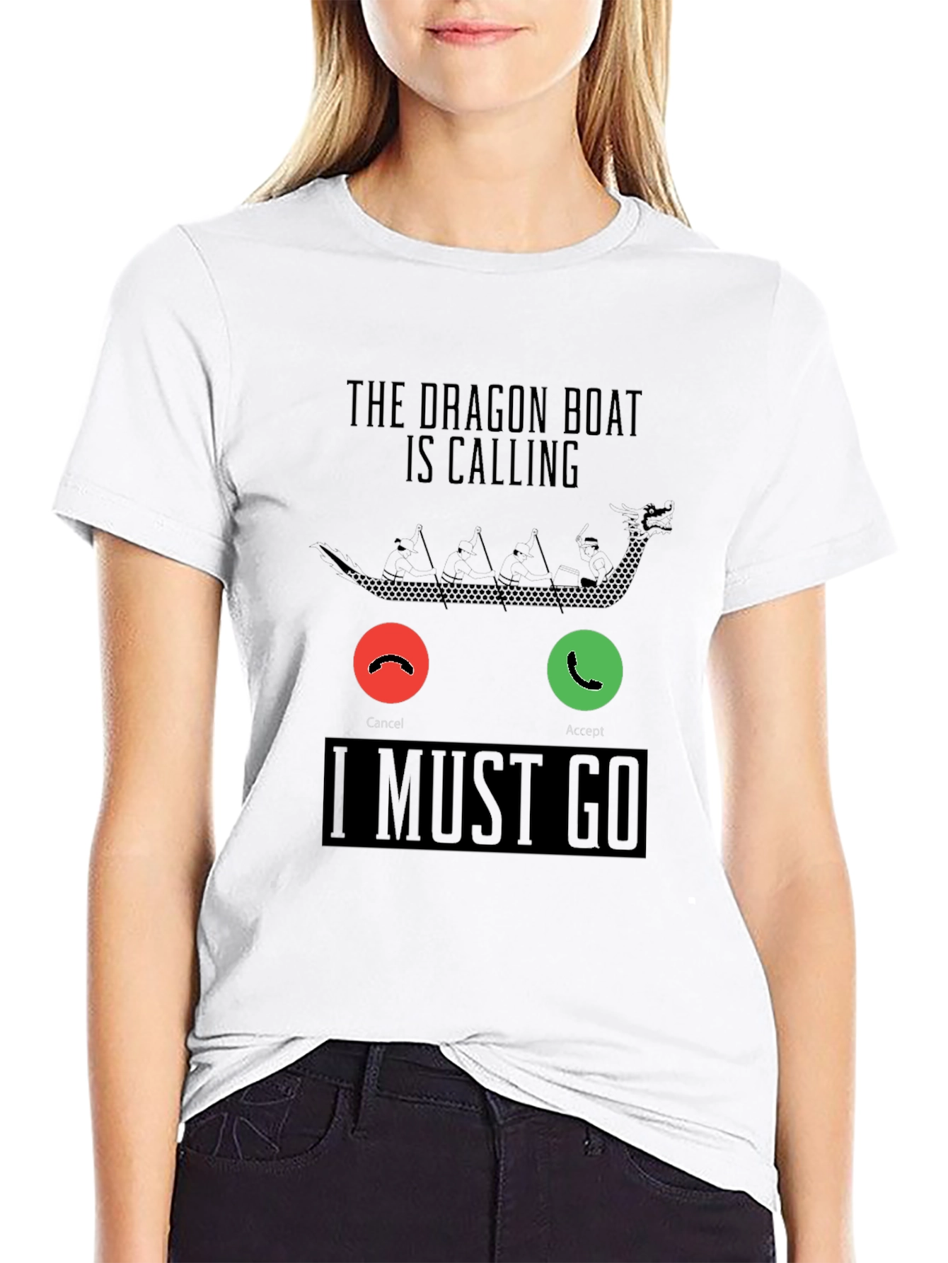 Dragon Boat Calling T-Shirt - Must Go Paddling Tee