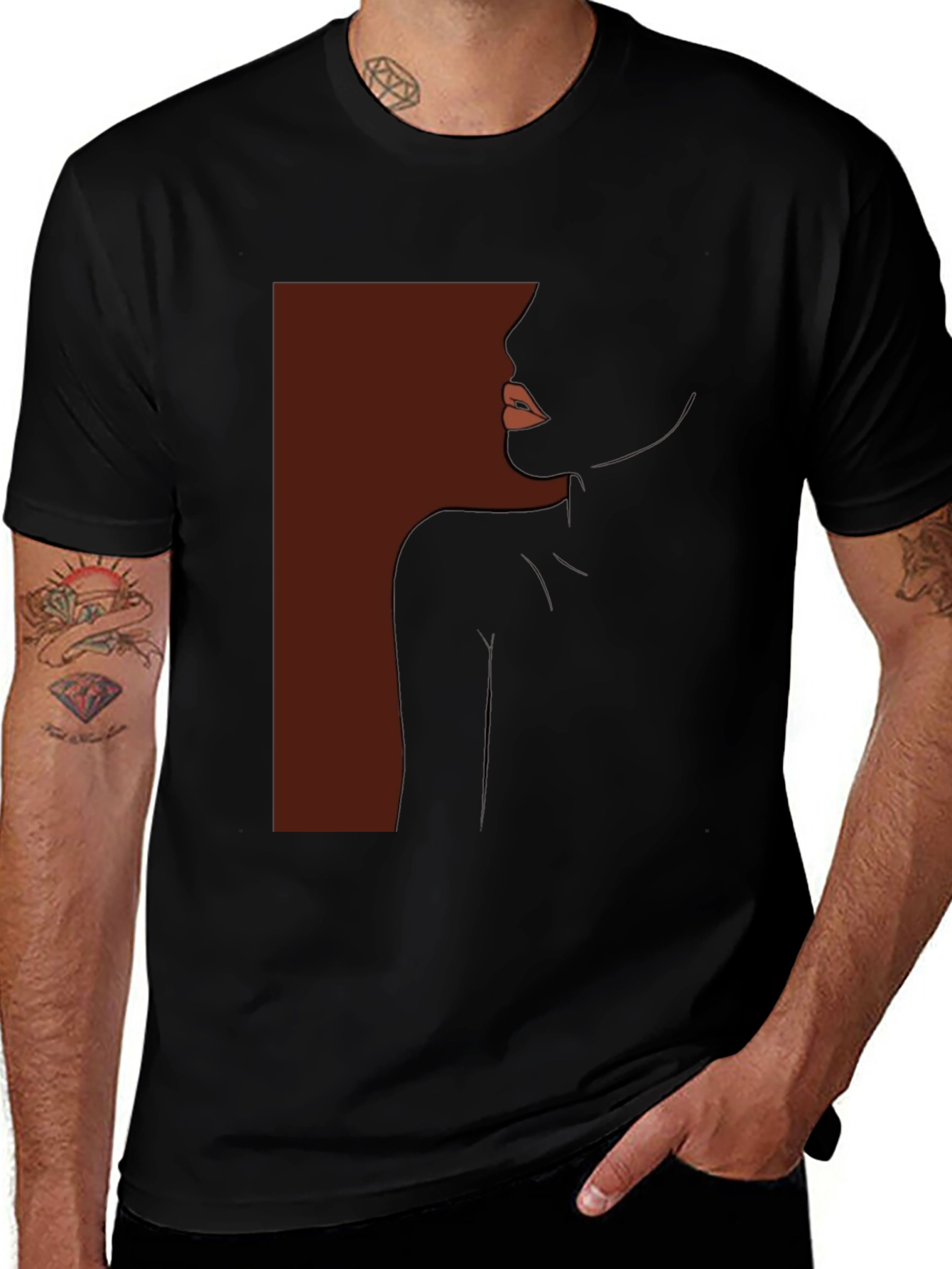 Elegant Silhouette Graphic T-Shirt