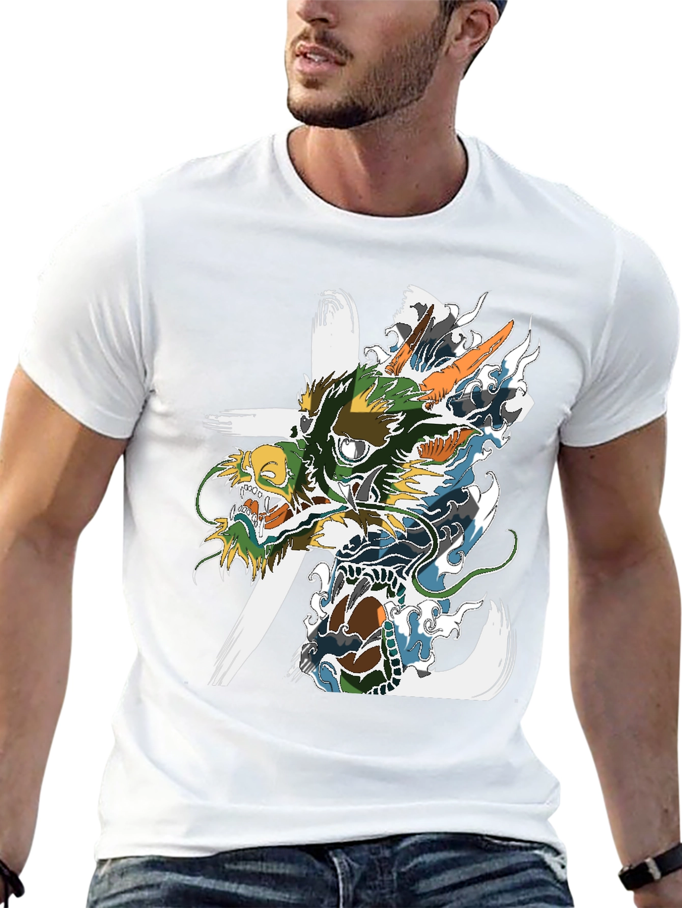Dragon Graphic Tee - Asian Inspired Art