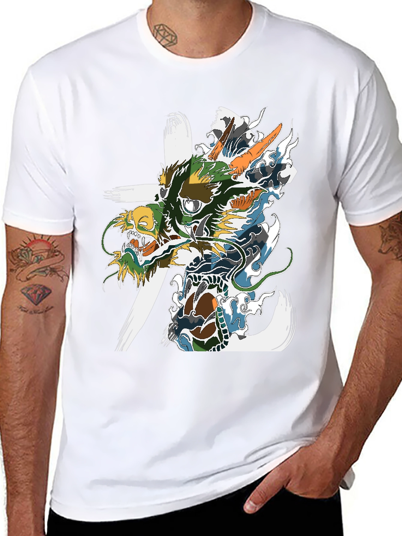 Dragon Graphic Tee - Asian Inspired Art