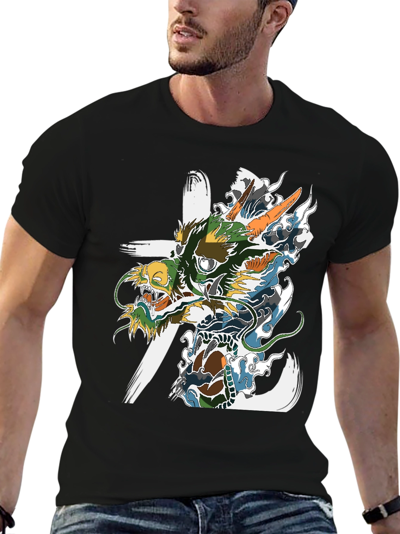 Dragon Graphic Tee - Asian Inspired Art