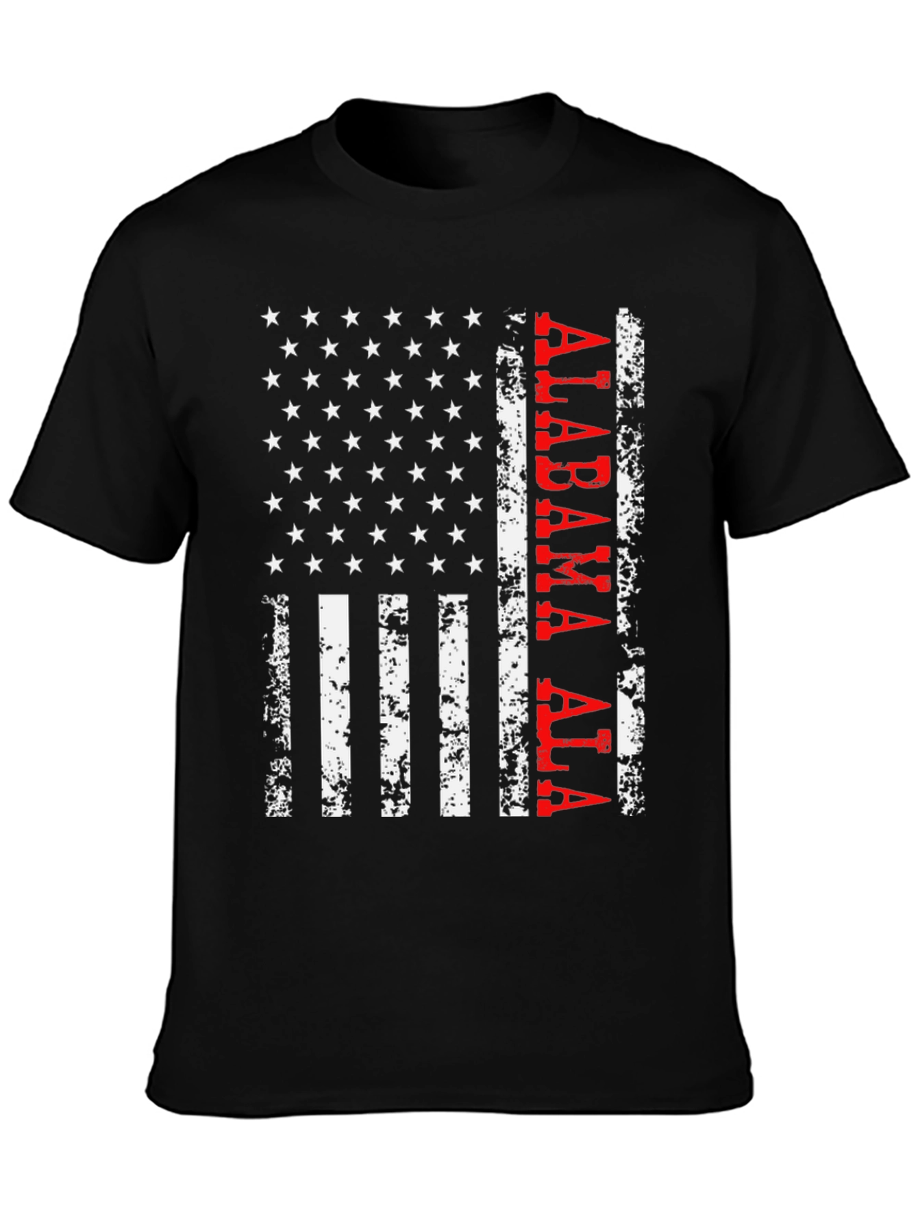 Alabama Flag Graphic T-Shirt - Distressed Print