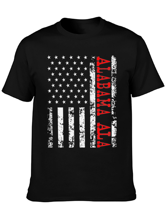 Alabama Flag Graphic T-Shirt - Distressed Print